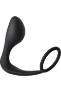 FANTASTICO PLUG ANALE CON ANELLO PER IL PENNELLO NERO