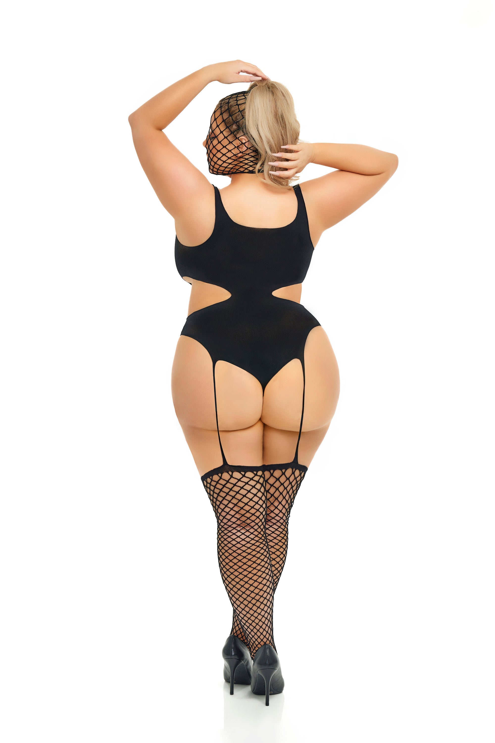SIN N CHILL BODYSTOCKING CON MASCHERA NERO, QS