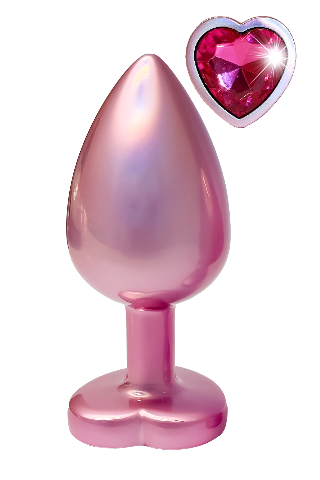 Plug grande rosa perla scintillante dell'amore