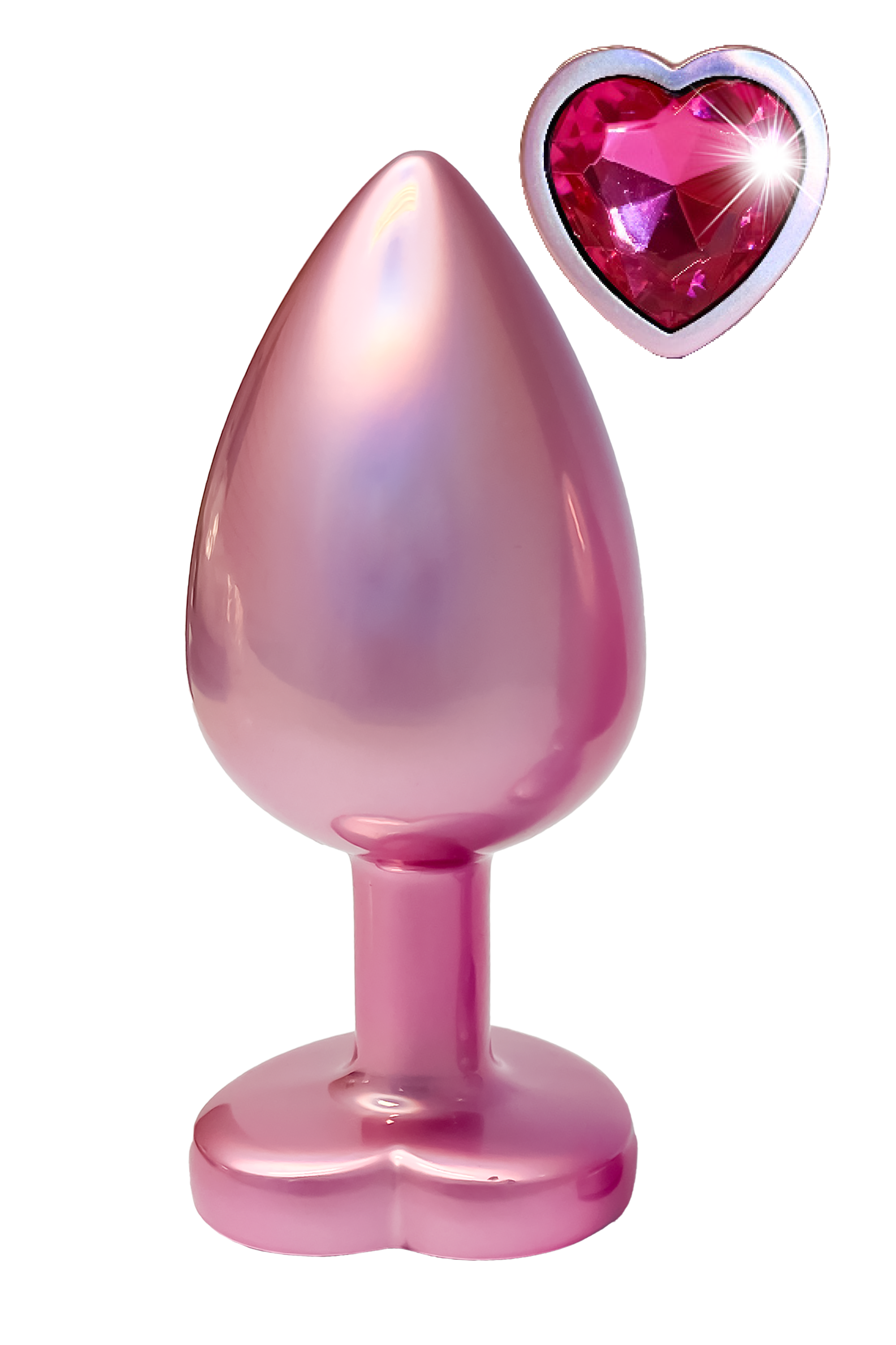 Plug grande rosa perla scintillante dell'amore
