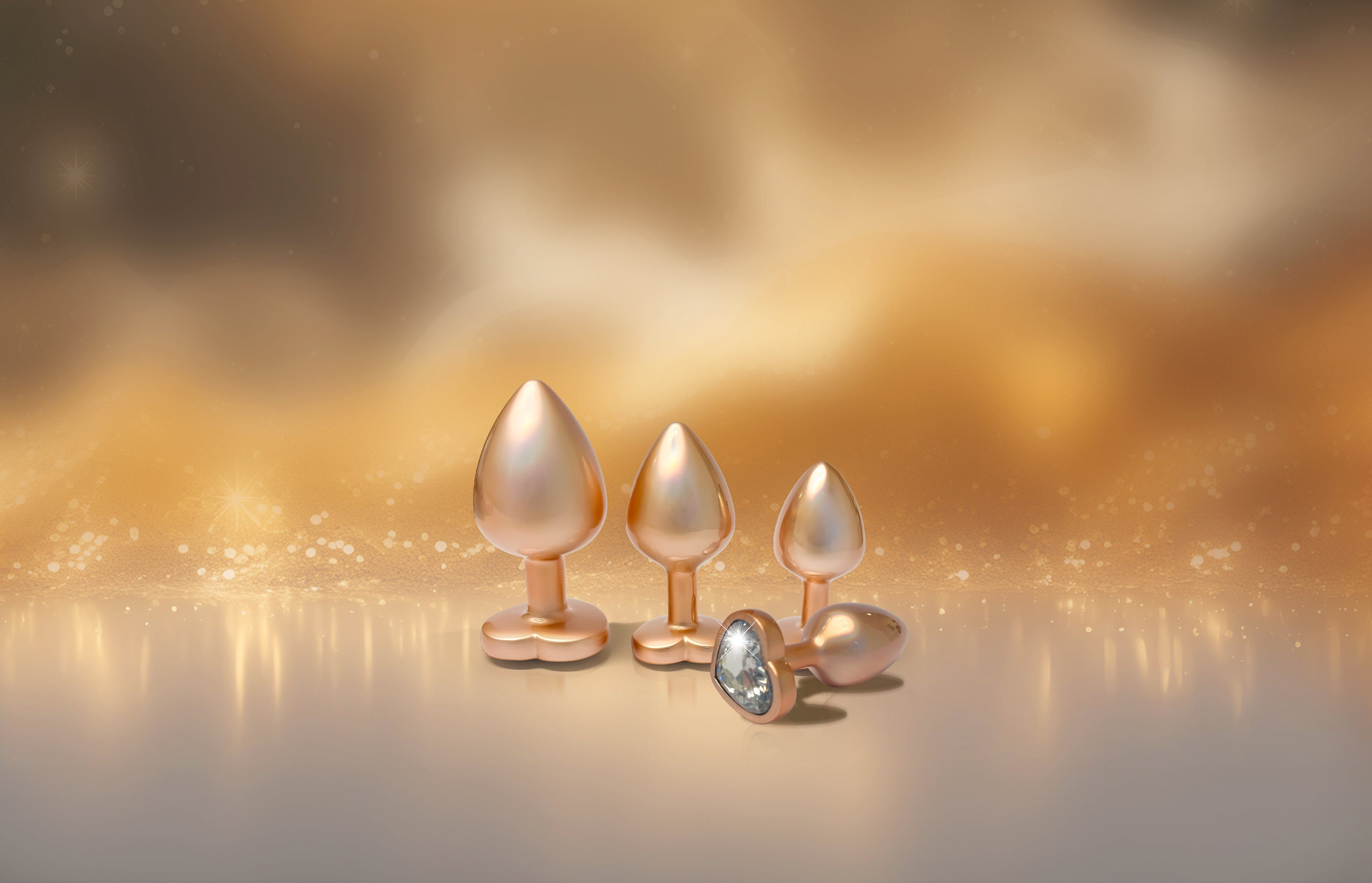 Tappo grande in oro perla scintillante