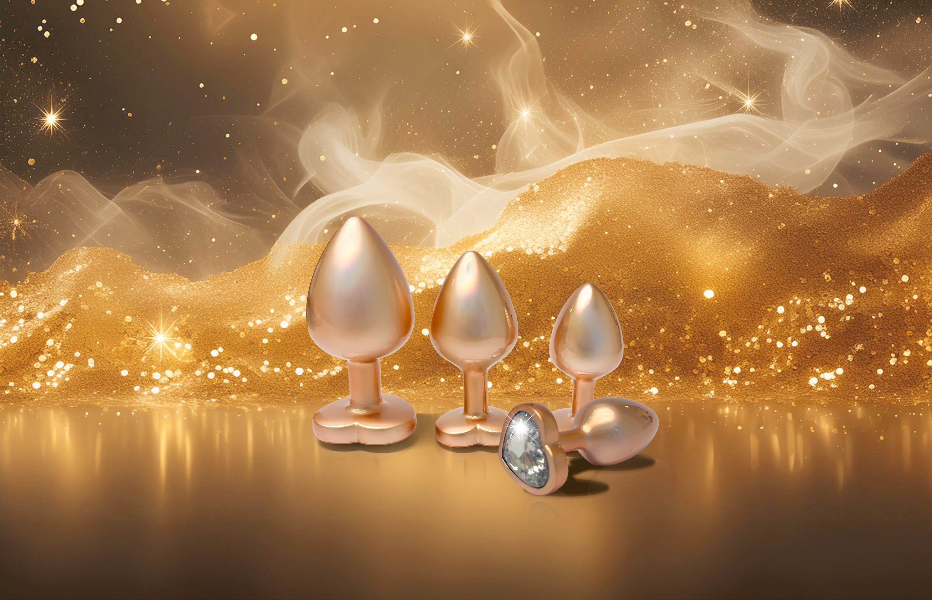 Tappo grande in oro perla scintillante