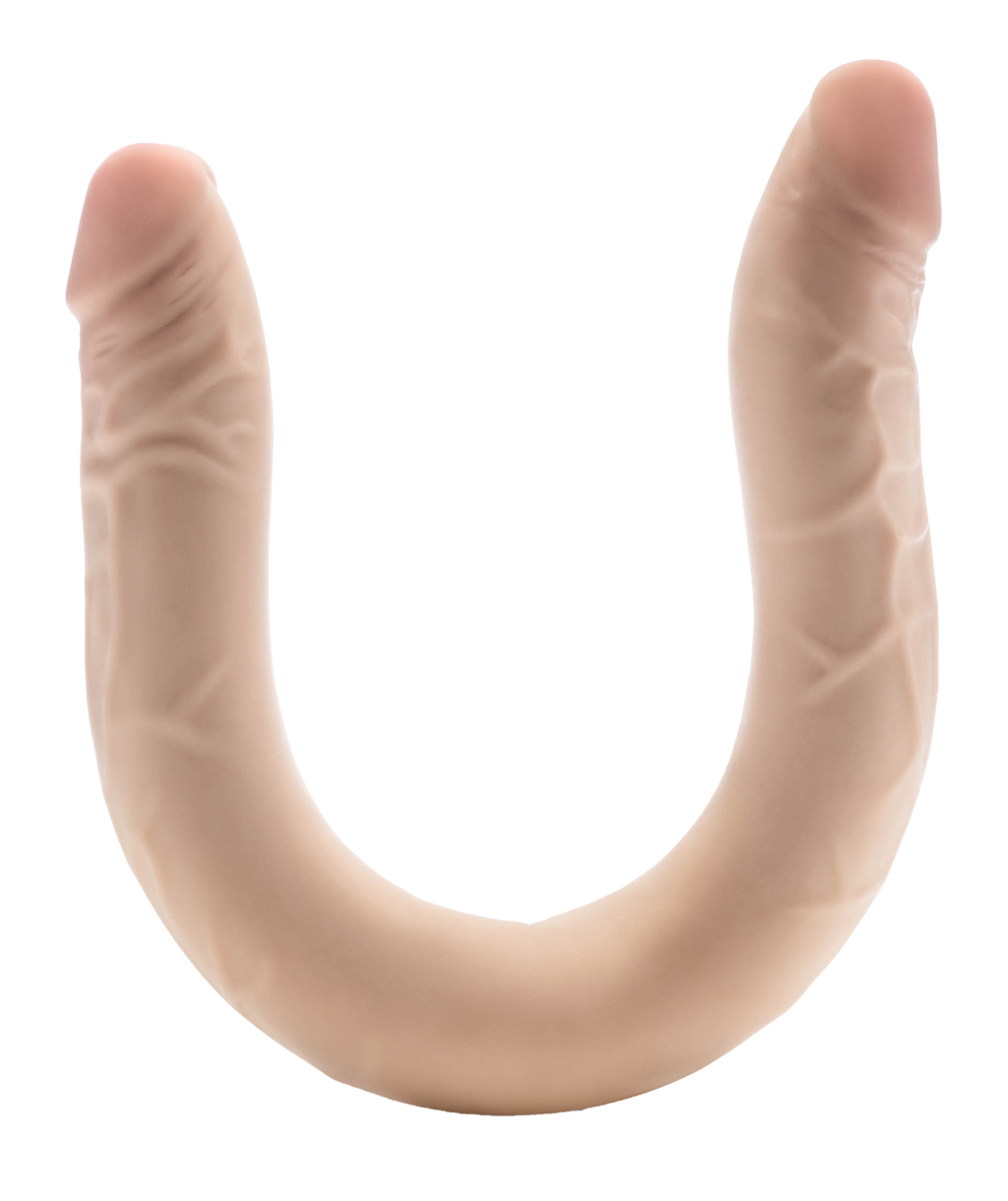 DR. SKIN PLUS 16.5" DOPPIO DONG POSIZIONABILE BEIGE