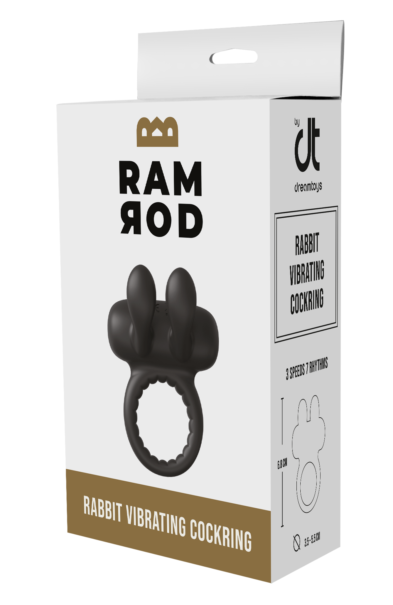 ANELLO PER IL PENE VIBRANTE RAMROD RABBIT NERO