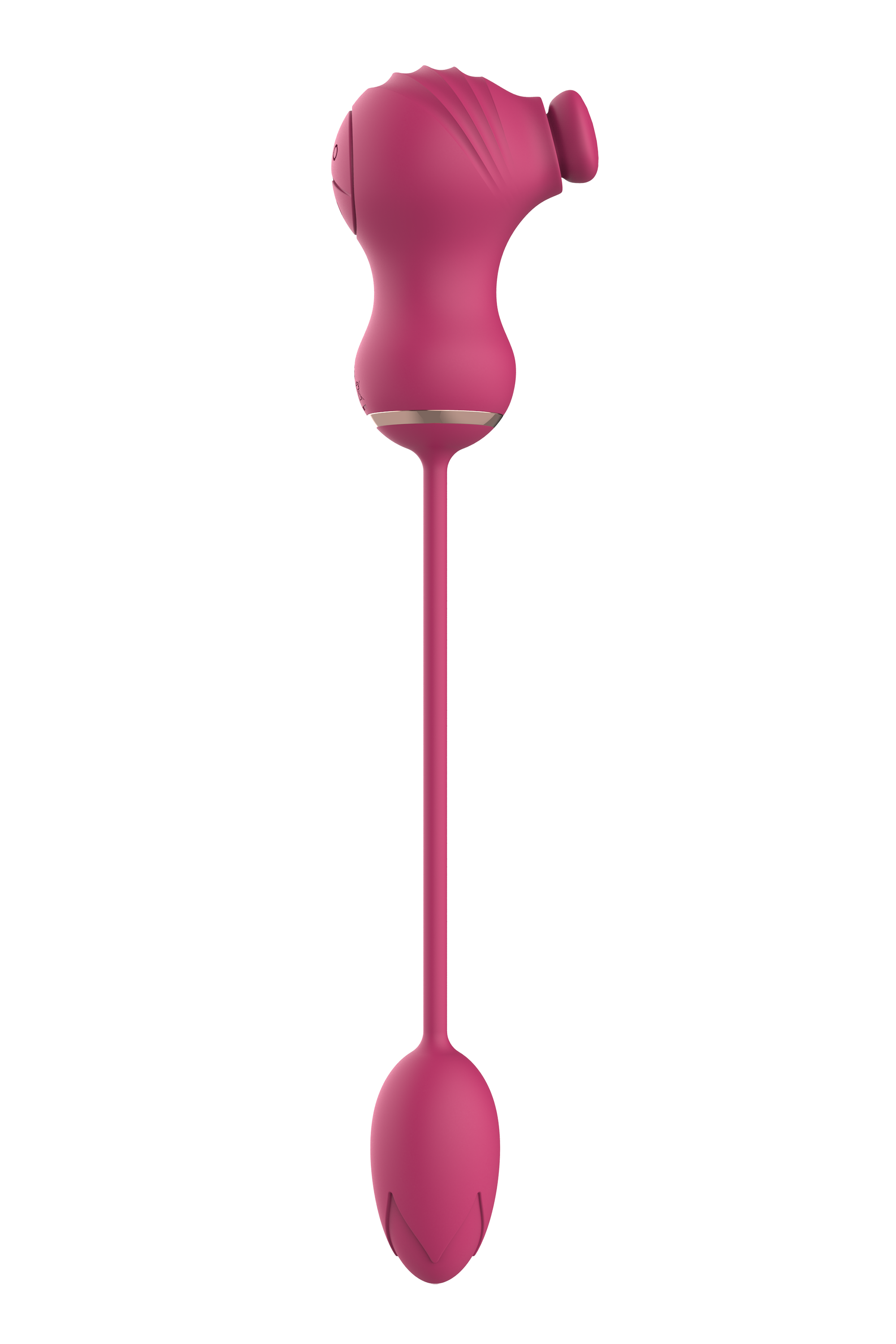 ESSENTIALS DOPPIO STIMOLATORE FLESSIBILE E UOVO VIBRANTE ROSA
