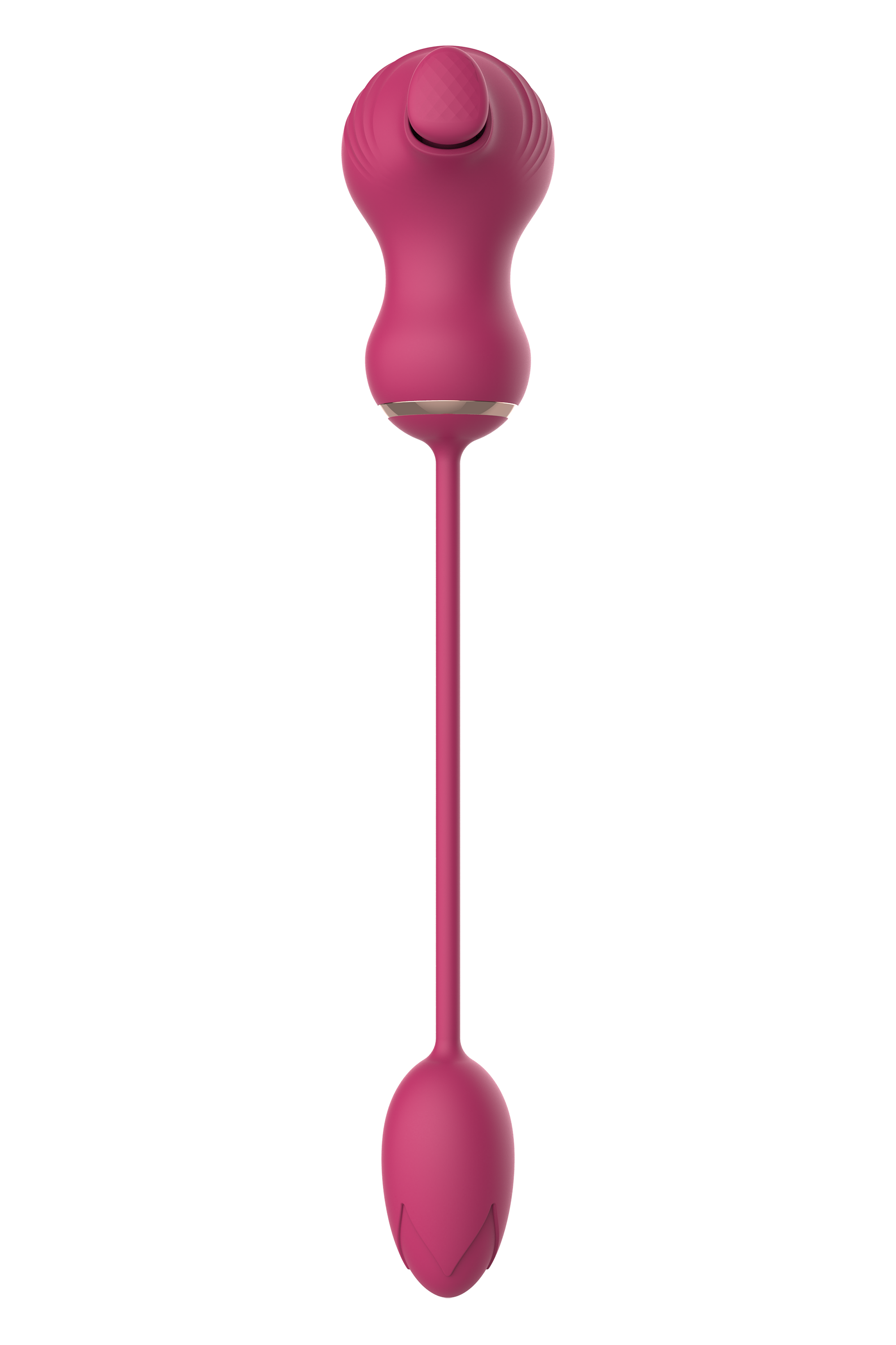 ESSENTIALS DOPPIO STIMOLATORE FLESSIBILE E UOVO VIBRANTE ROSA