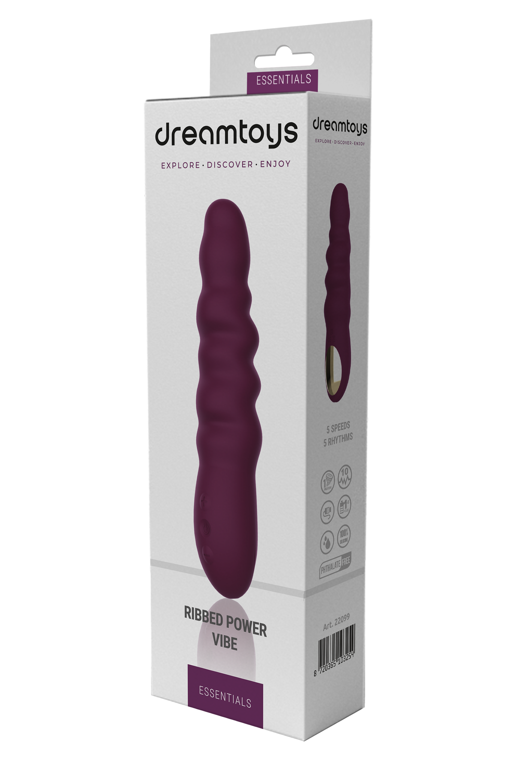ESSENTIALS RIBBED POWER VIBE VIOLA