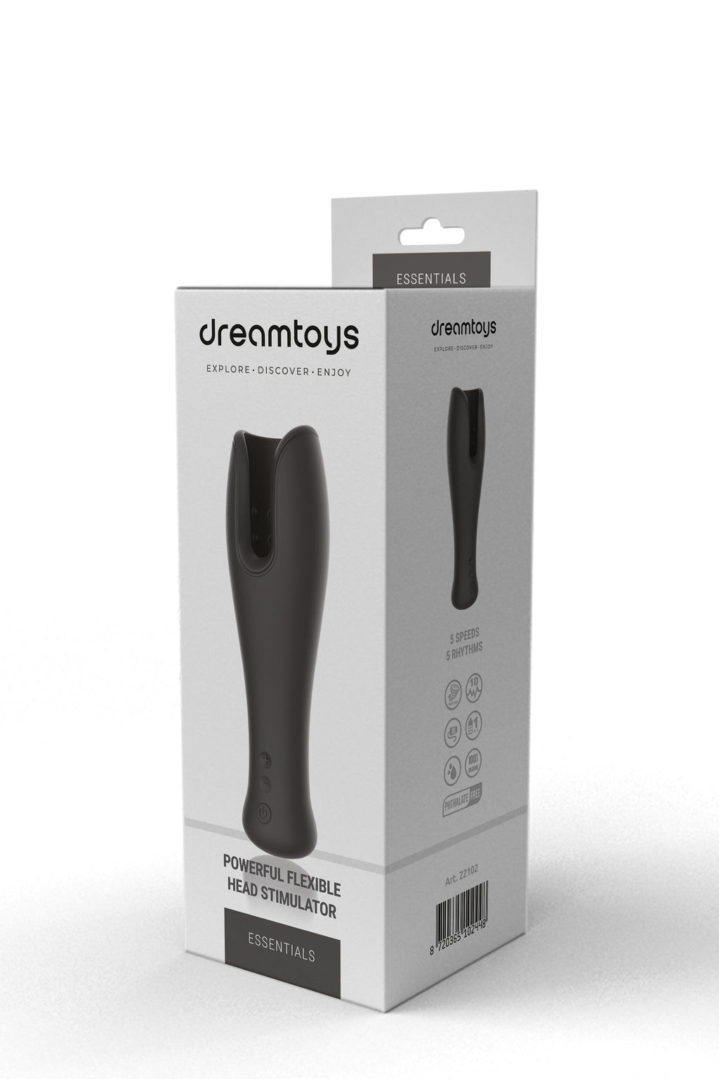 ESSENTIALS POTENTE STIMOLATORE PER LA TESTA FLESSIBILE NERO