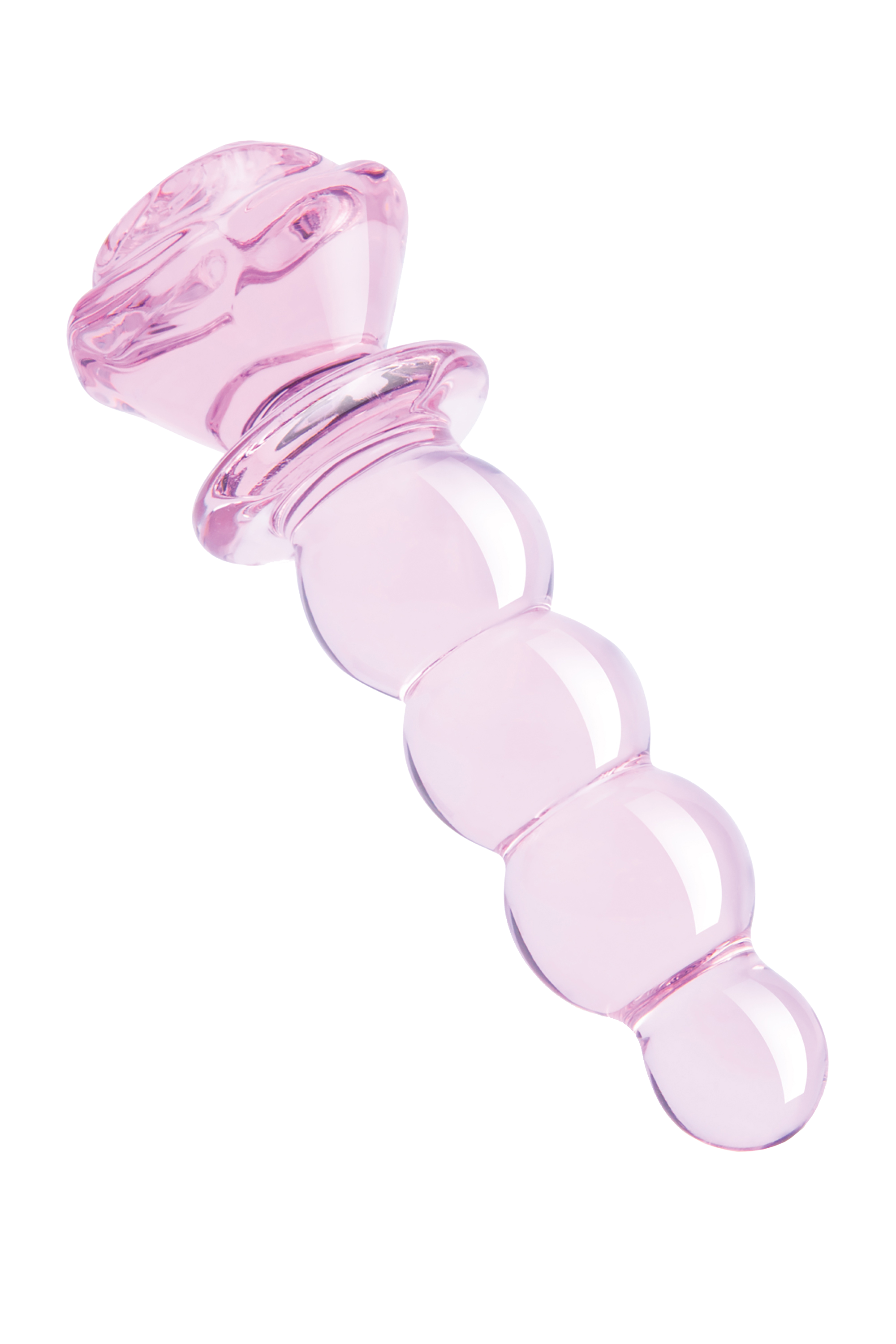 Tappo in vetro smaltato a forma di rosa con perline