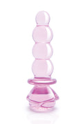Tappo in vetro smaltato a forma di rosa con perline