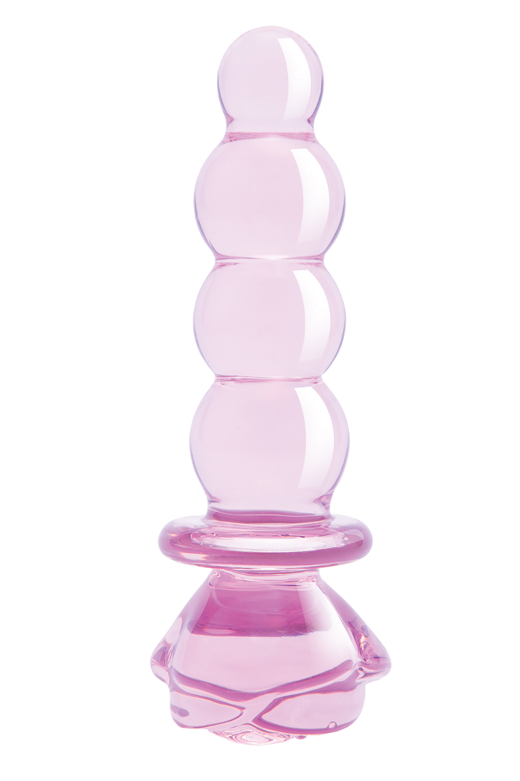 Tappo in vetro smaltato a forma di rosa con perline