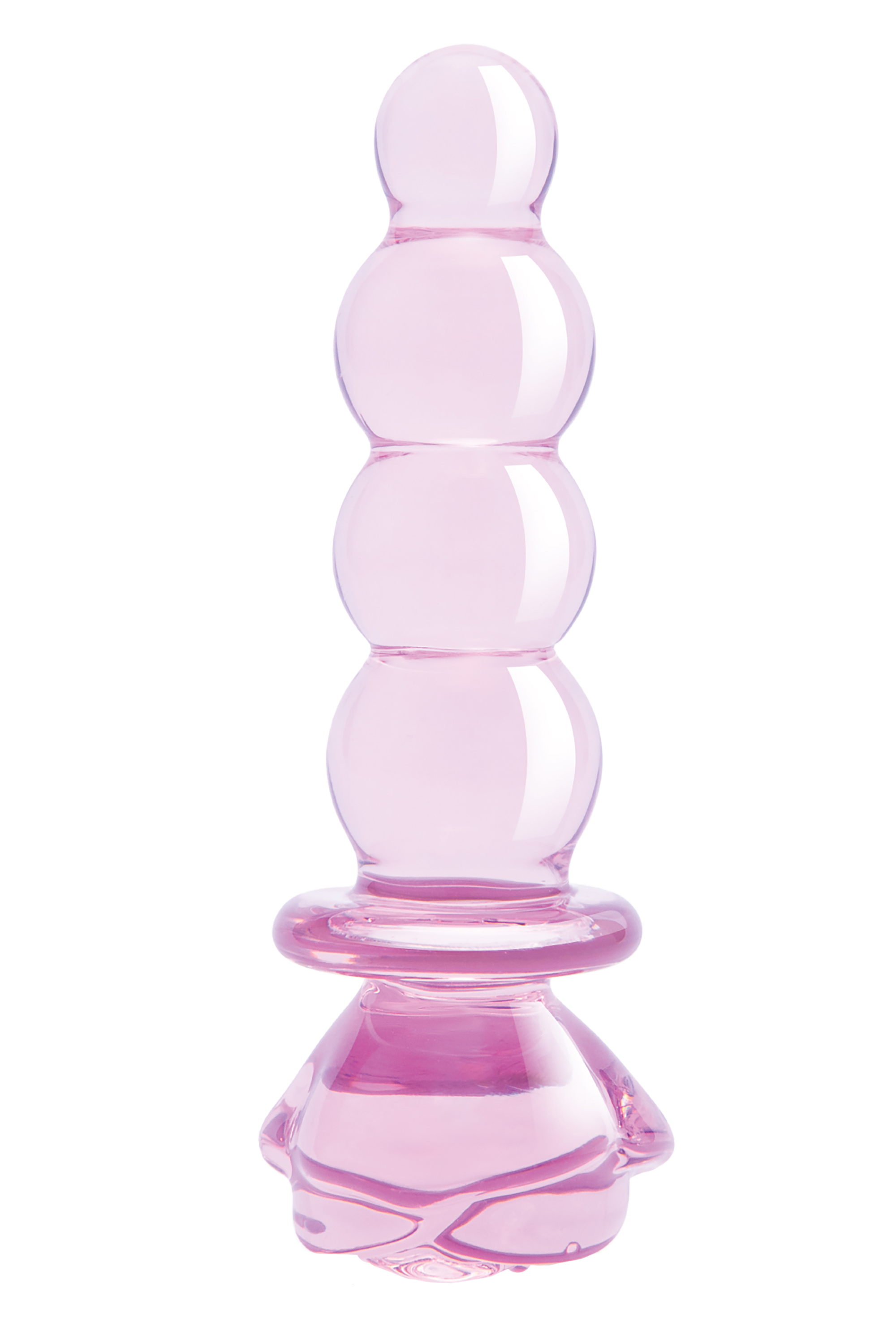 Tappo in vetro smaltato a forma di rosa con perline