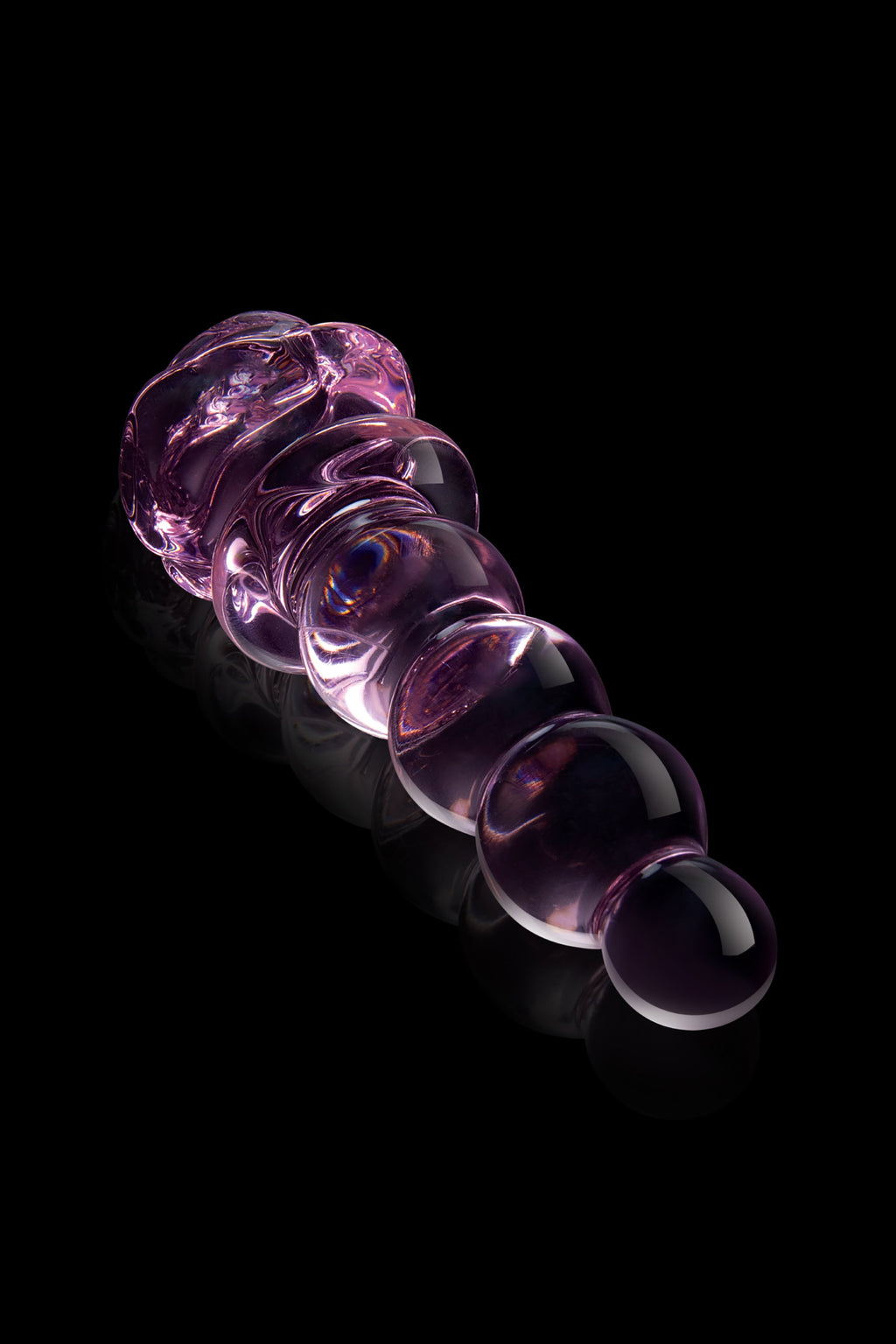 Tappo in vetro smaltato a forma di rosa con perline