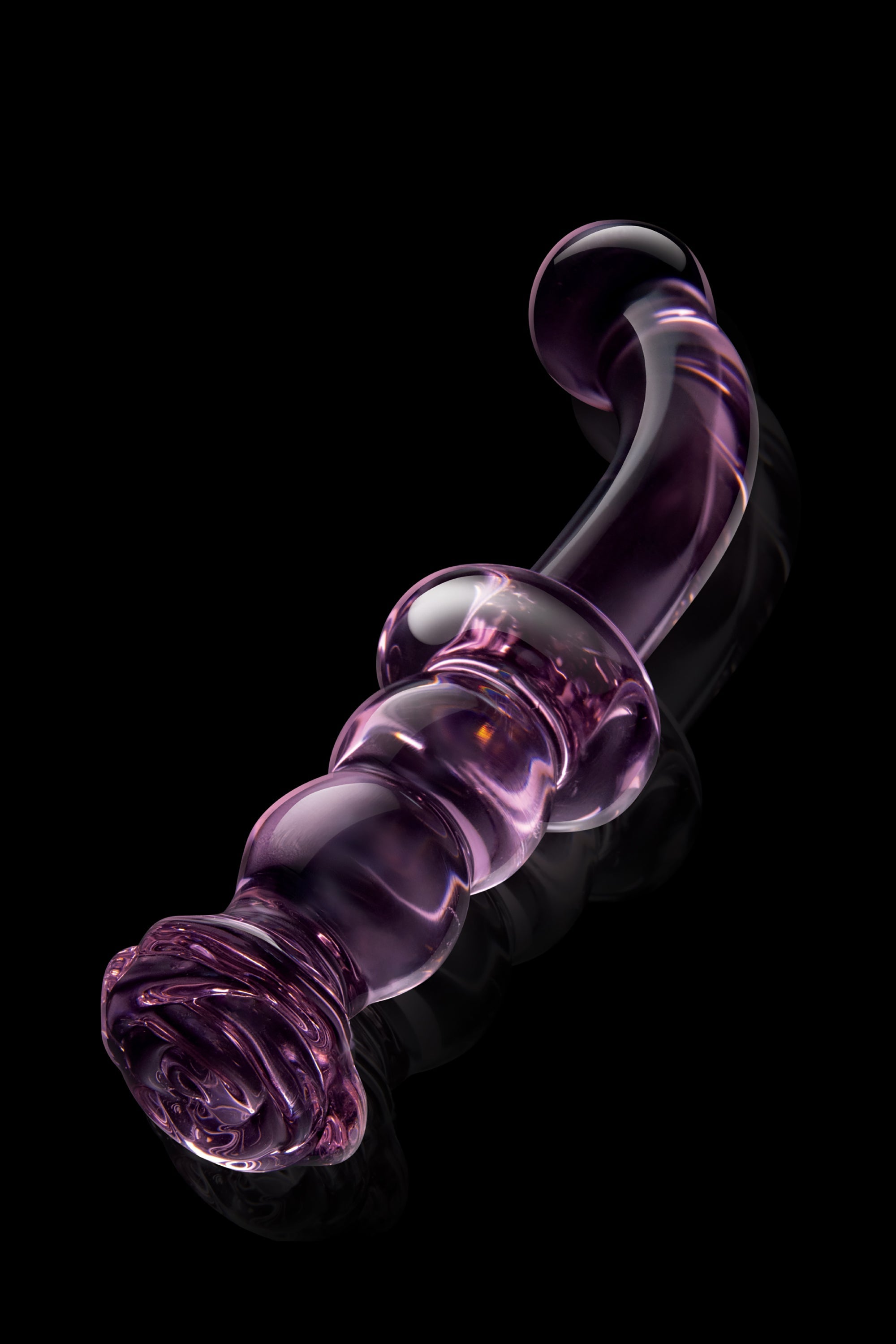 DILDO G-SPOT IN VETRO ROSA GLASS