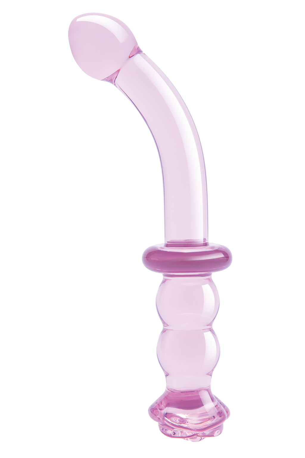 DILDO G-SPOT IN VETRO ROSA GLASS