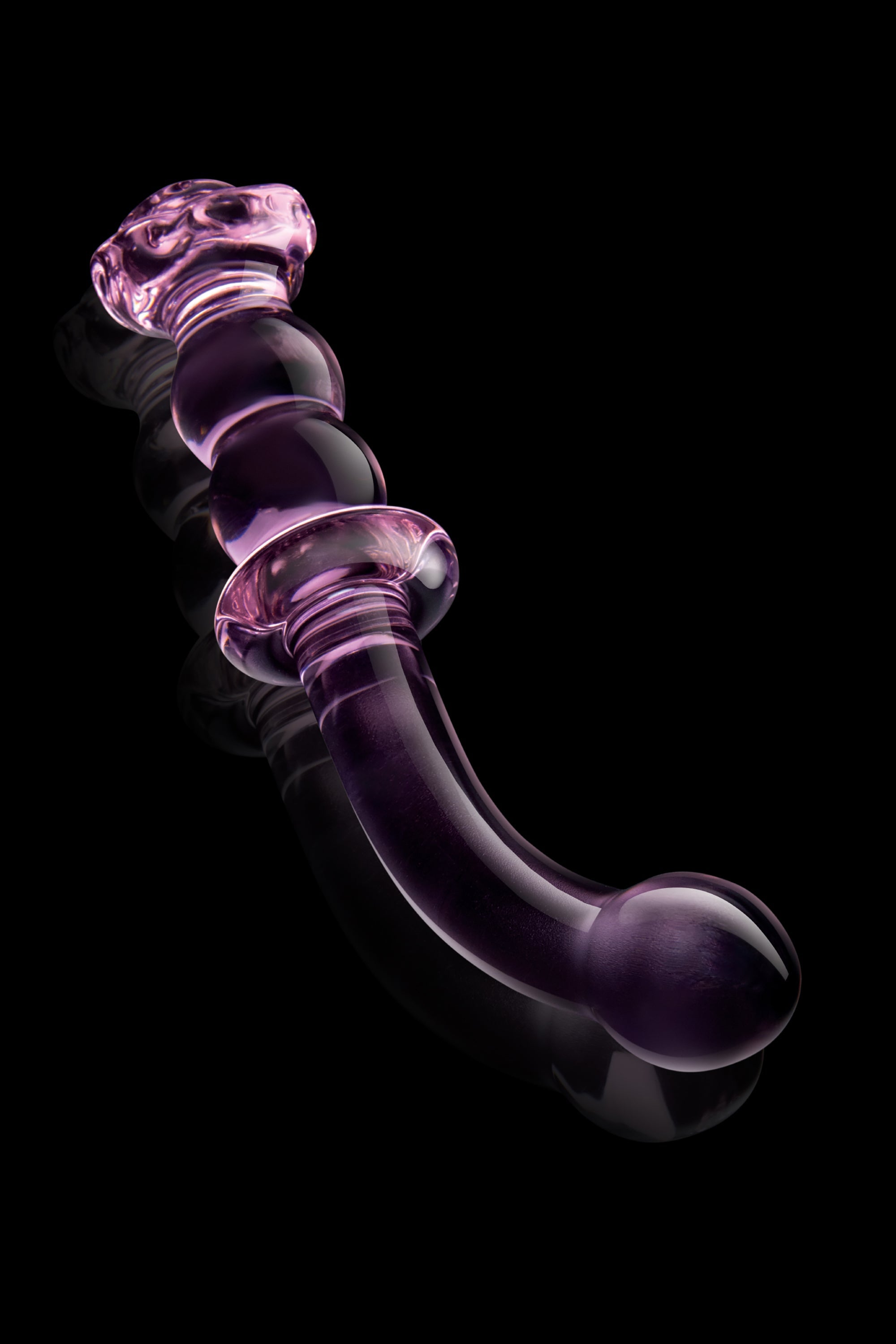 DILDO G-SPOT IN VETRO ROSA GLASS