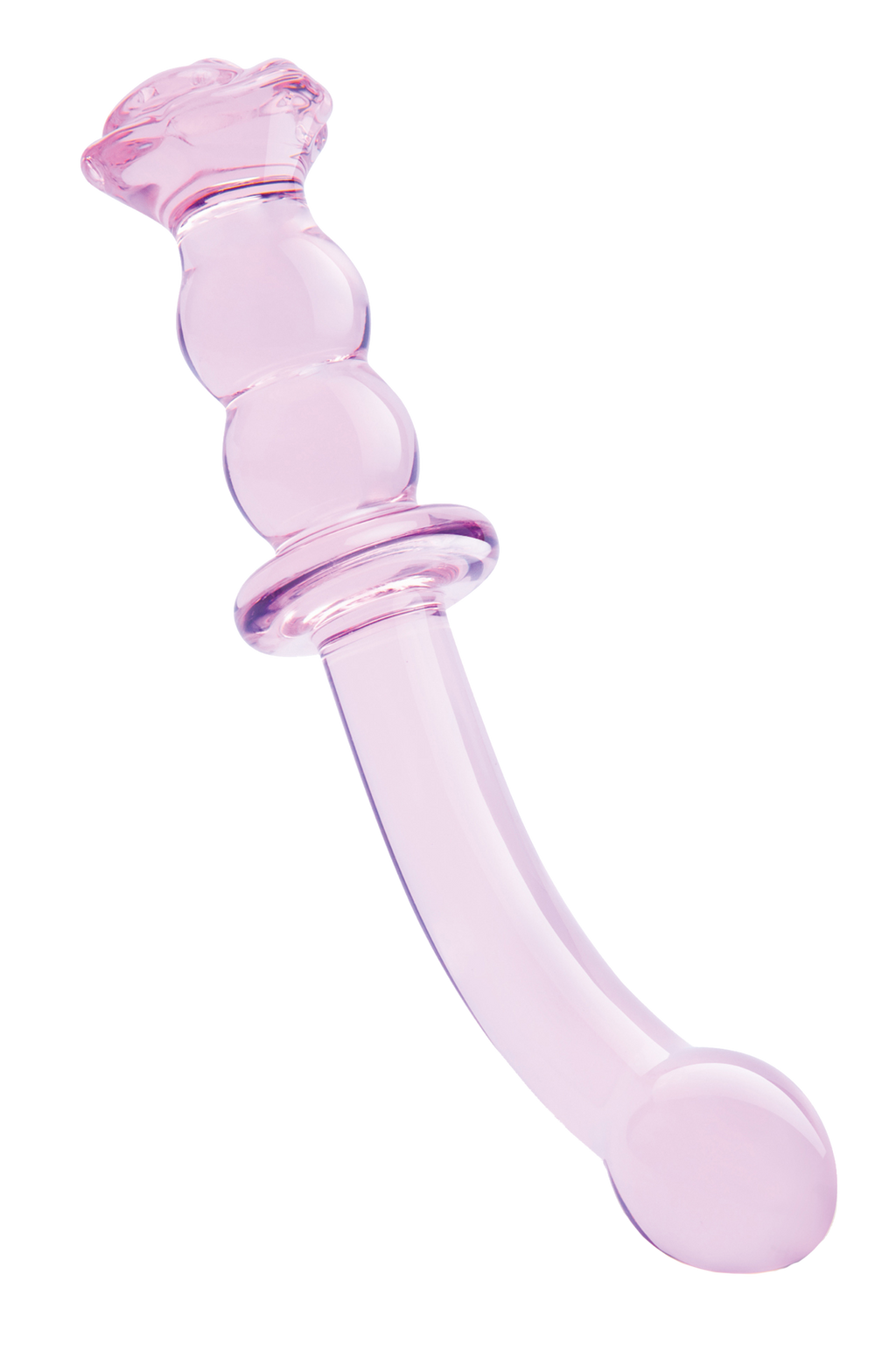 DILDO G-SPOT IN VETRO ROSA GLASS