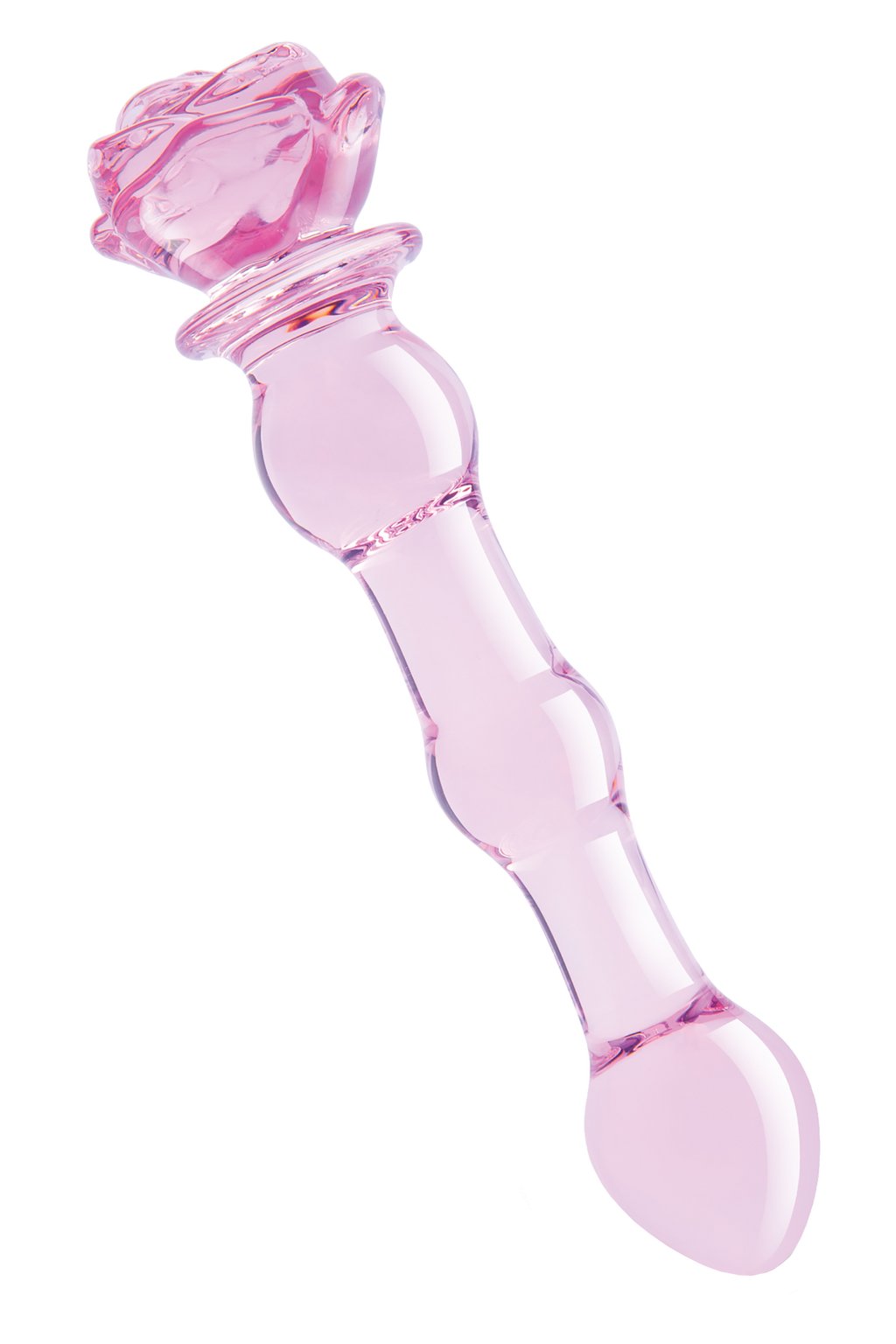 DILDO CON PERLINE IN VETRO Smaltato ROSA