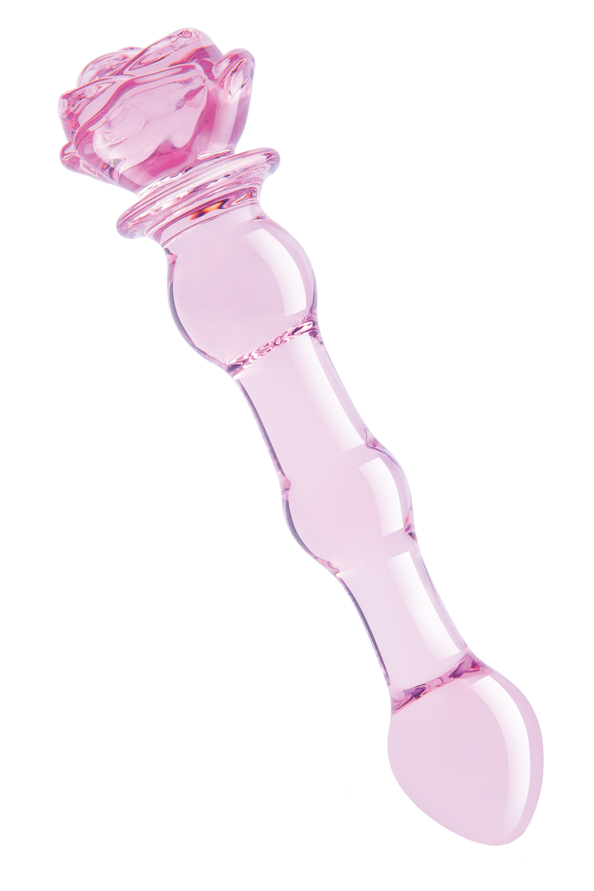 DILDO CON PERLINE IN VETRO Smaltato ROSA