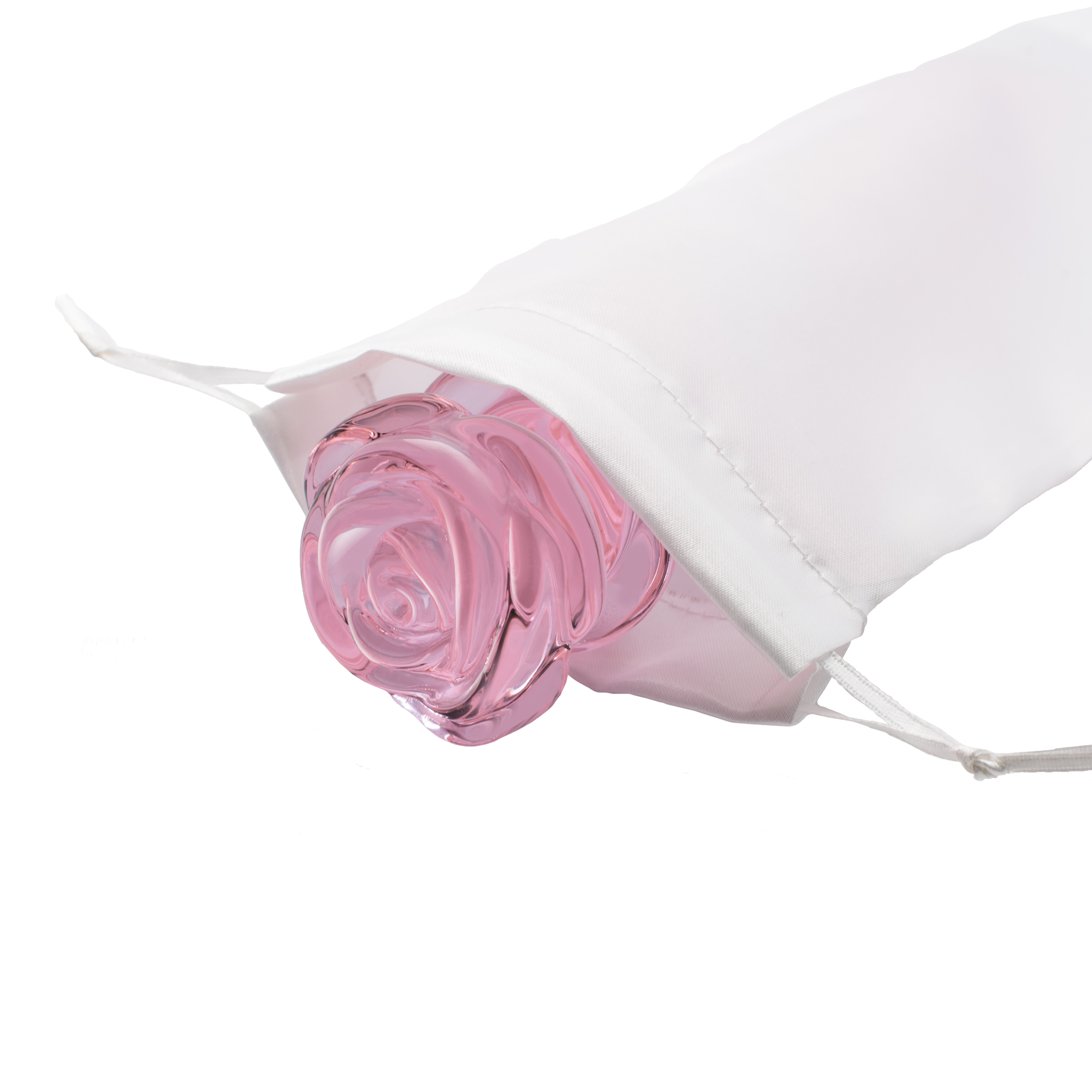 DILDO CON PERLINE IN VETRO Smaltato ROSA