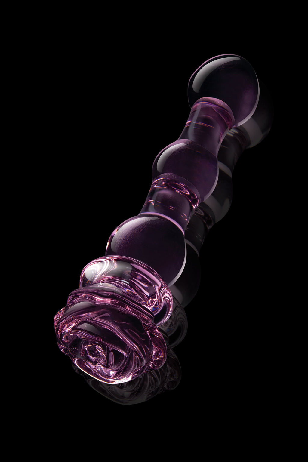 DILDO CON PERLINE IN VETRO Smaltato ROSA