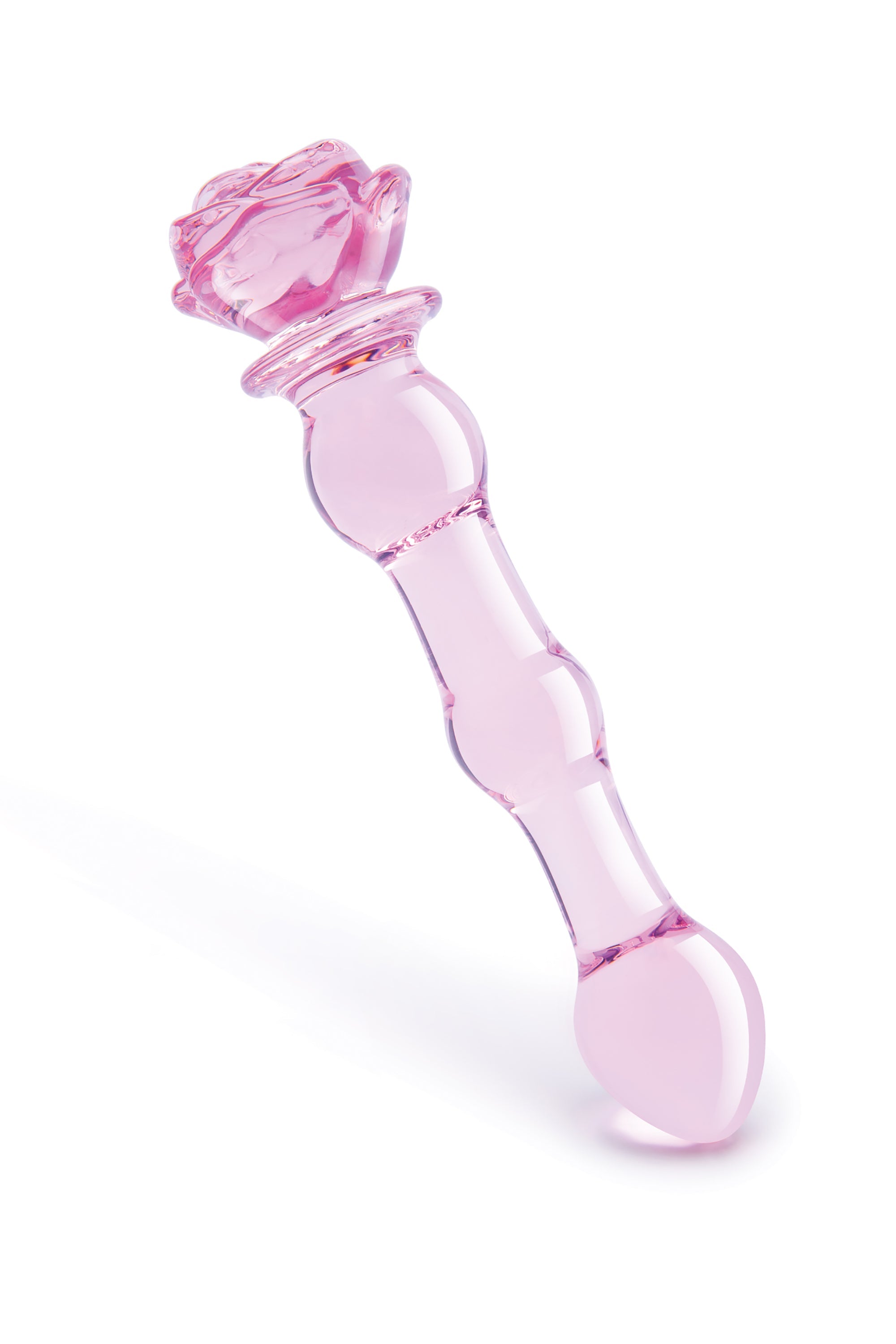 DILDO CON PERLINE IN VETRO Smaltato ROSA