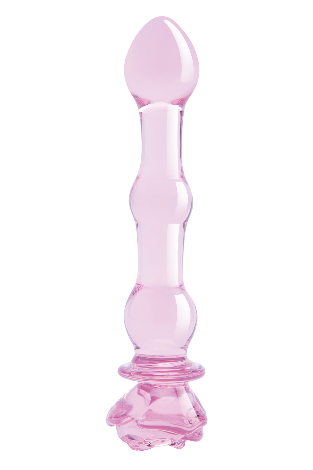 DILDO CON PERLINE IN VETRO Smaltato ROSA