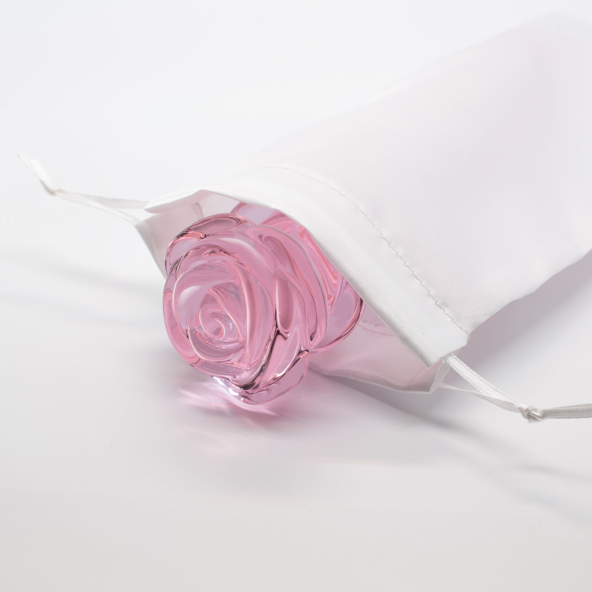 DILDO CON PERLINE IN VETRO Smaltato ROSA