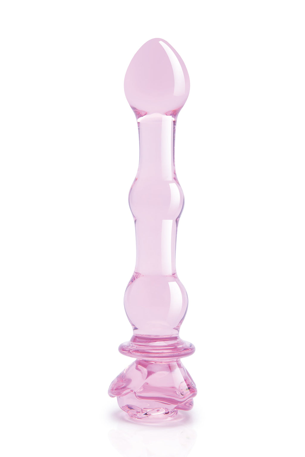DILDO CON PERLINE IN VETRO Smaltato ROSA