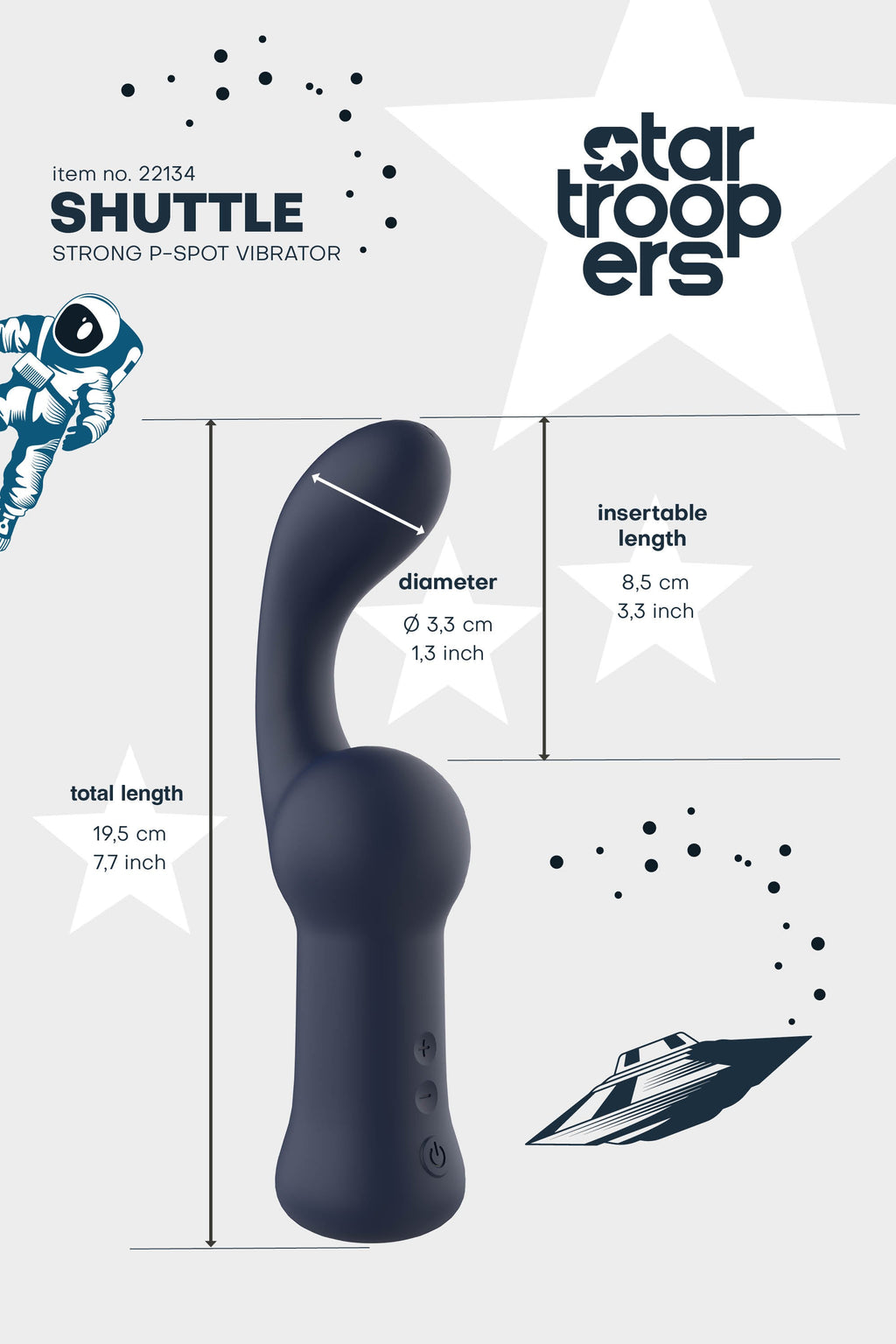 VIBRATORE STARTROOPERS SHUTTLE STRONG P-SPOT