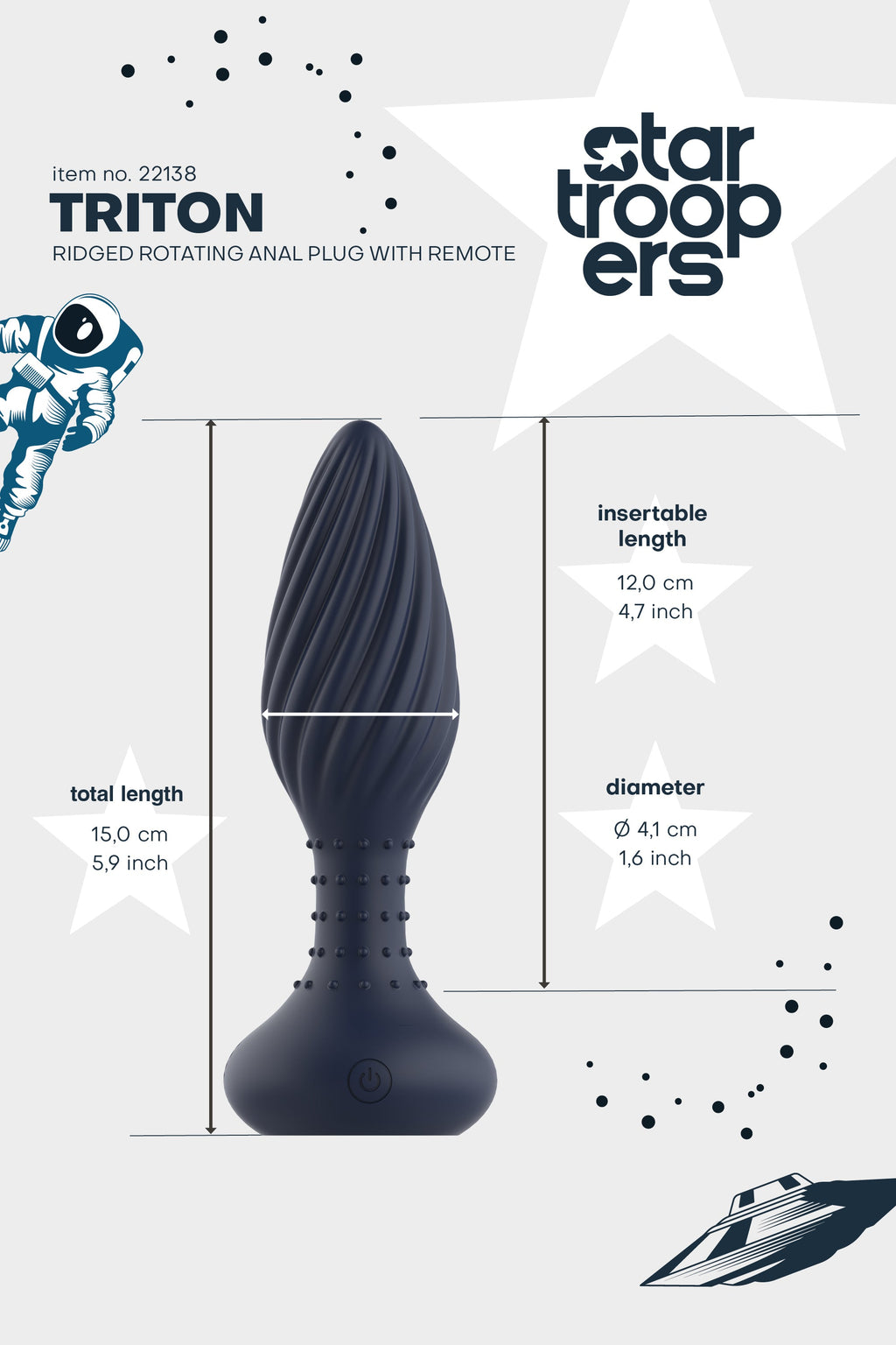 PLUG ANALE VIBRANTE STARTROOPERS TRITON