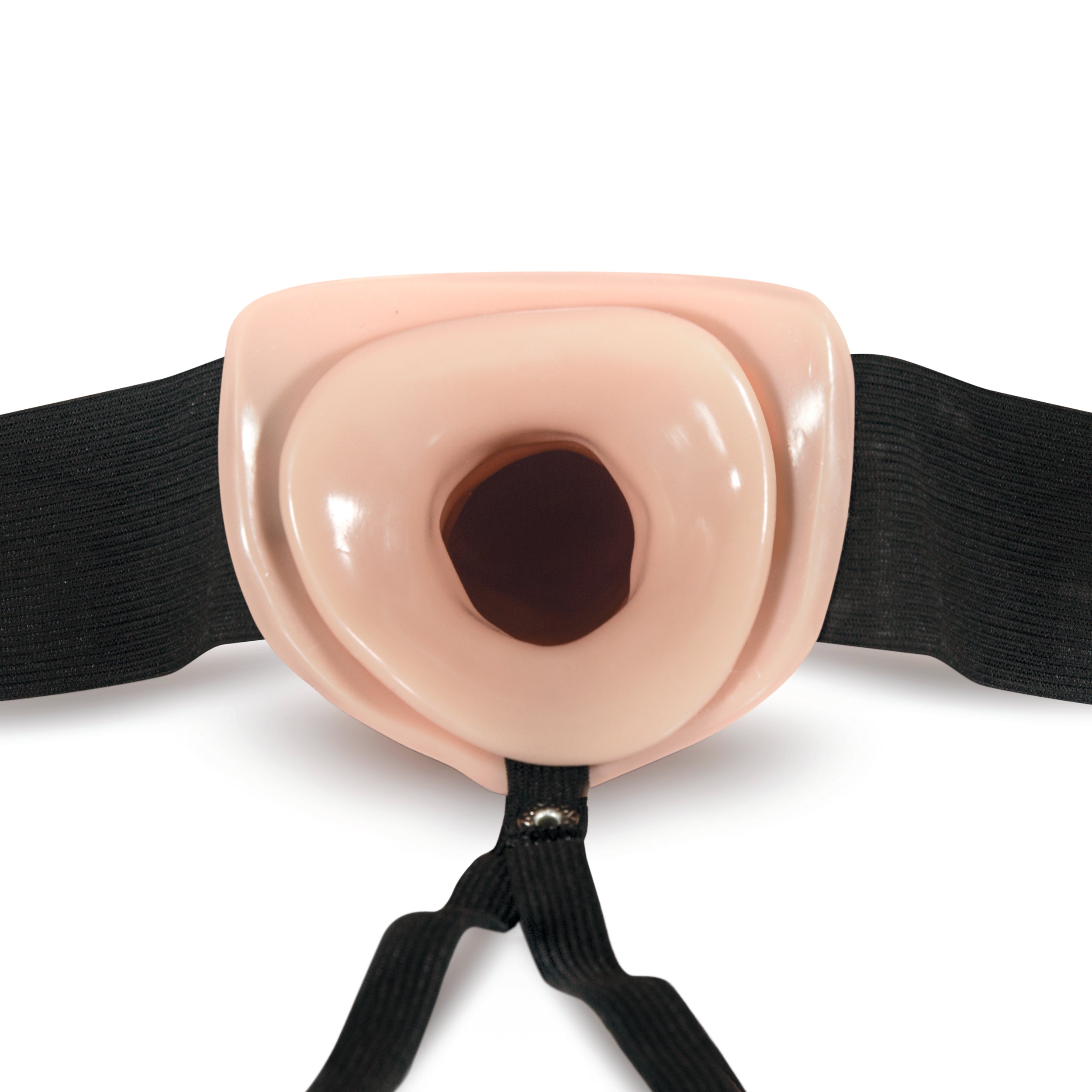 DR. SKIN 7 POLLICI HOLLOW STRAP ON VANIGLIA