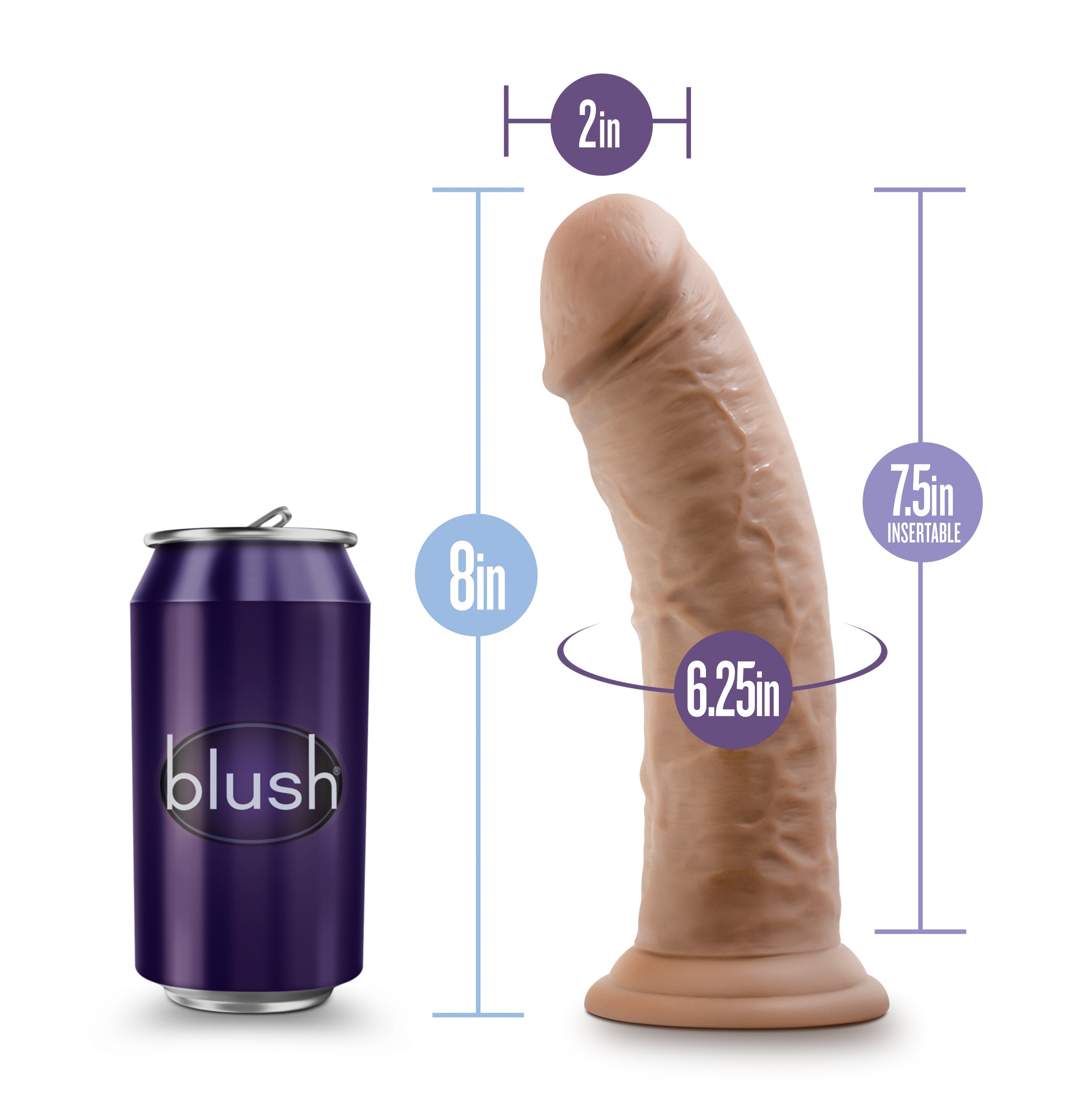 DILDO MOCHA AU NATURAL DA 8 POLLICI