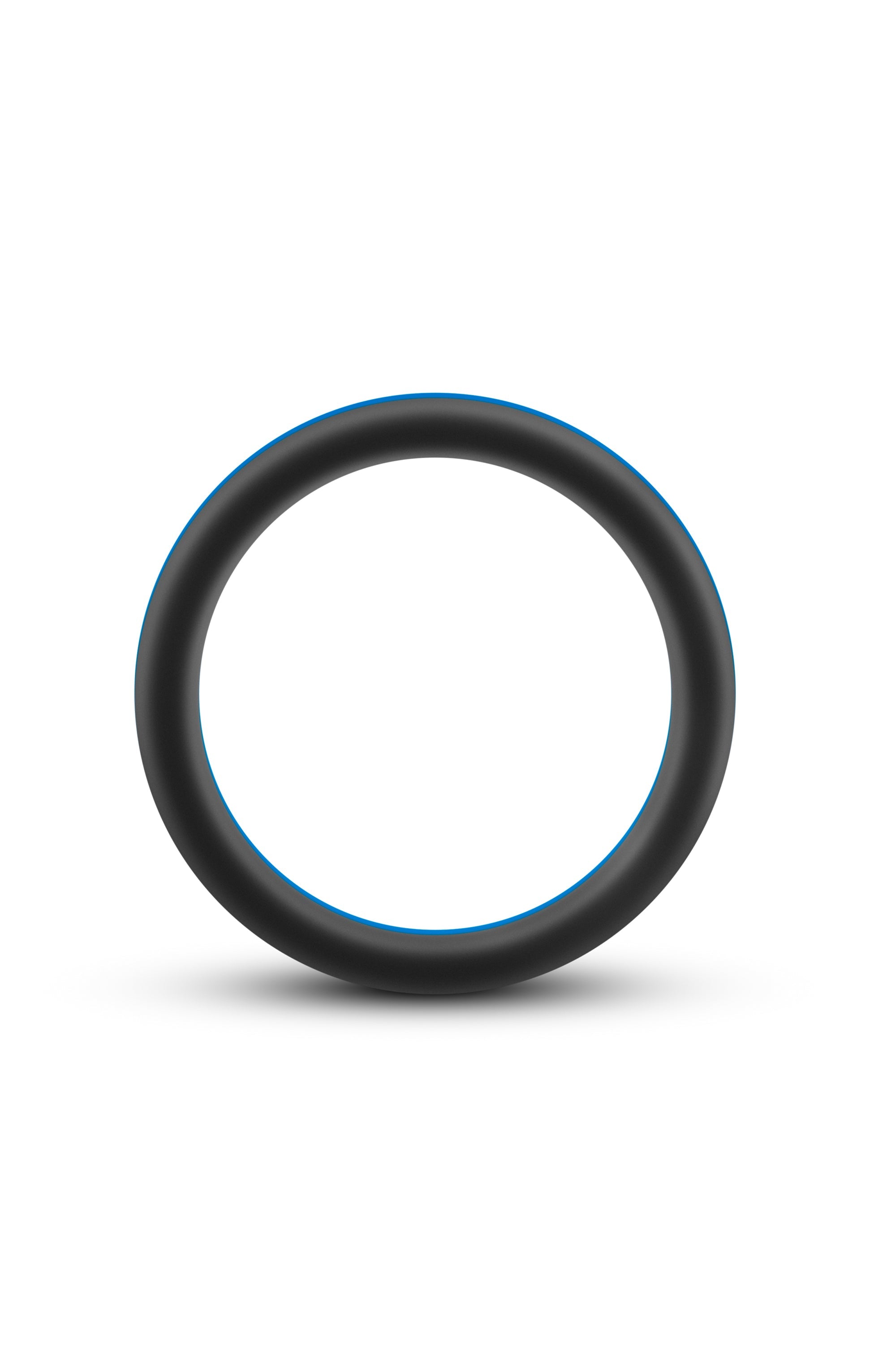 ANELLO PER IL PENE GO PRO IN SILICONE PERFORMANCE NERO/BLU