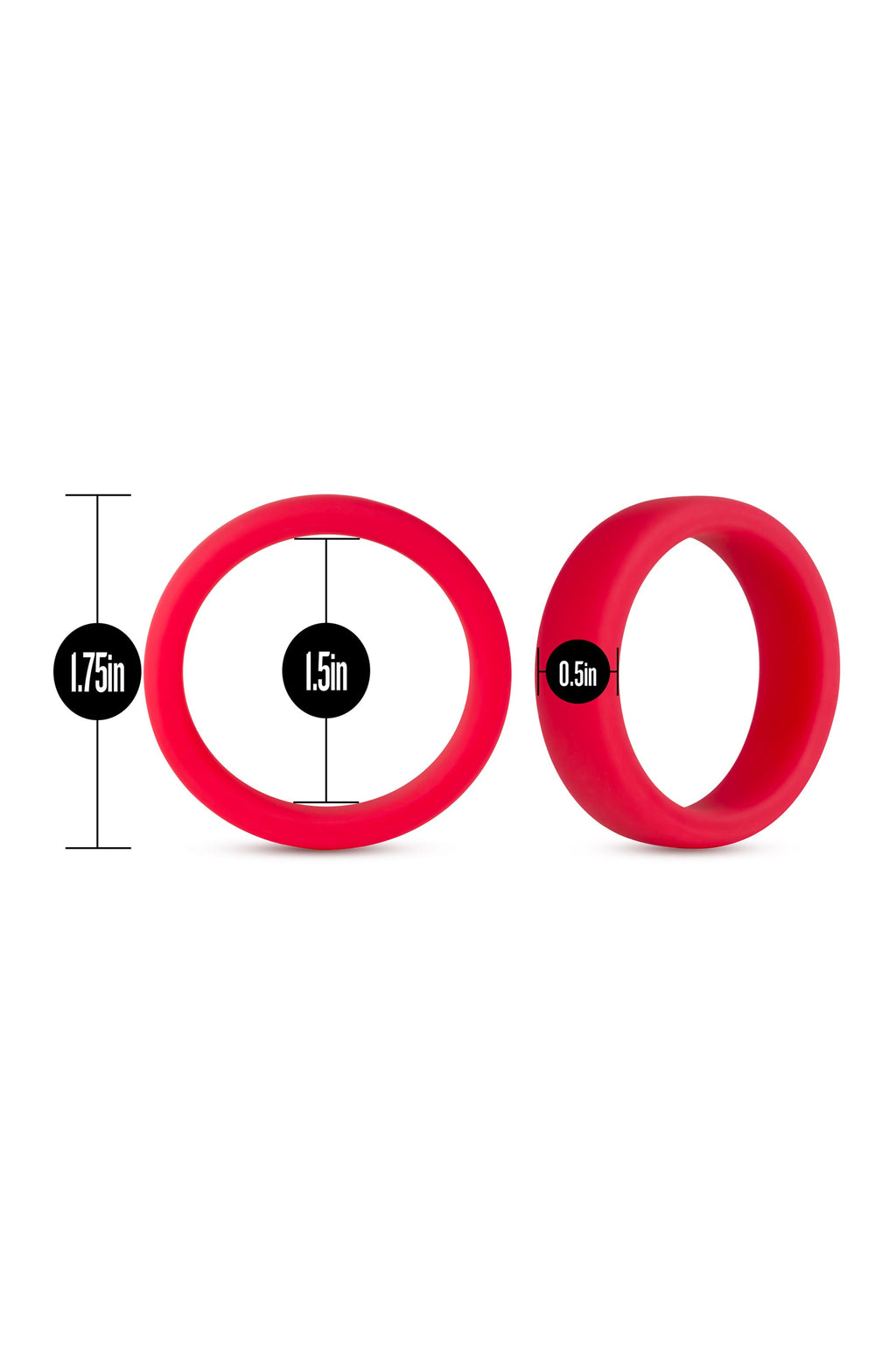 ANELLO PER IL PENE GO PRO IN SILICONE PERFORMANCE ROSSO