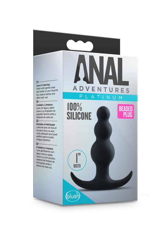 Plug anale con perline in platino