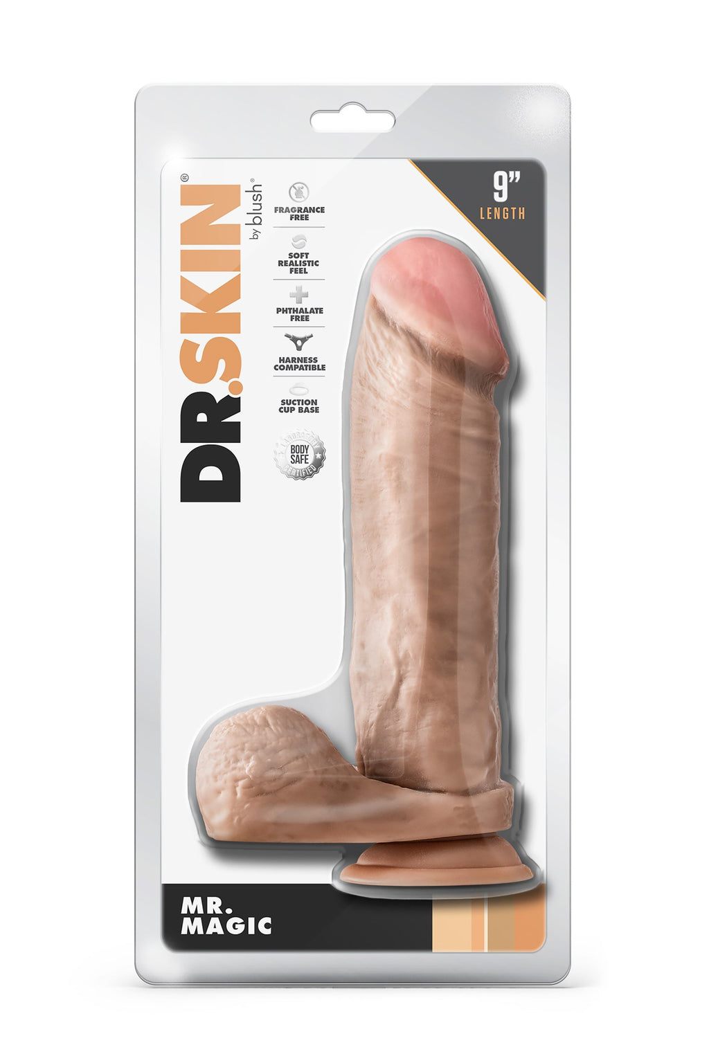 DR. SKIN MR. MAGIC DILDO DA 9 POLLICI CON PALLE BEIGE