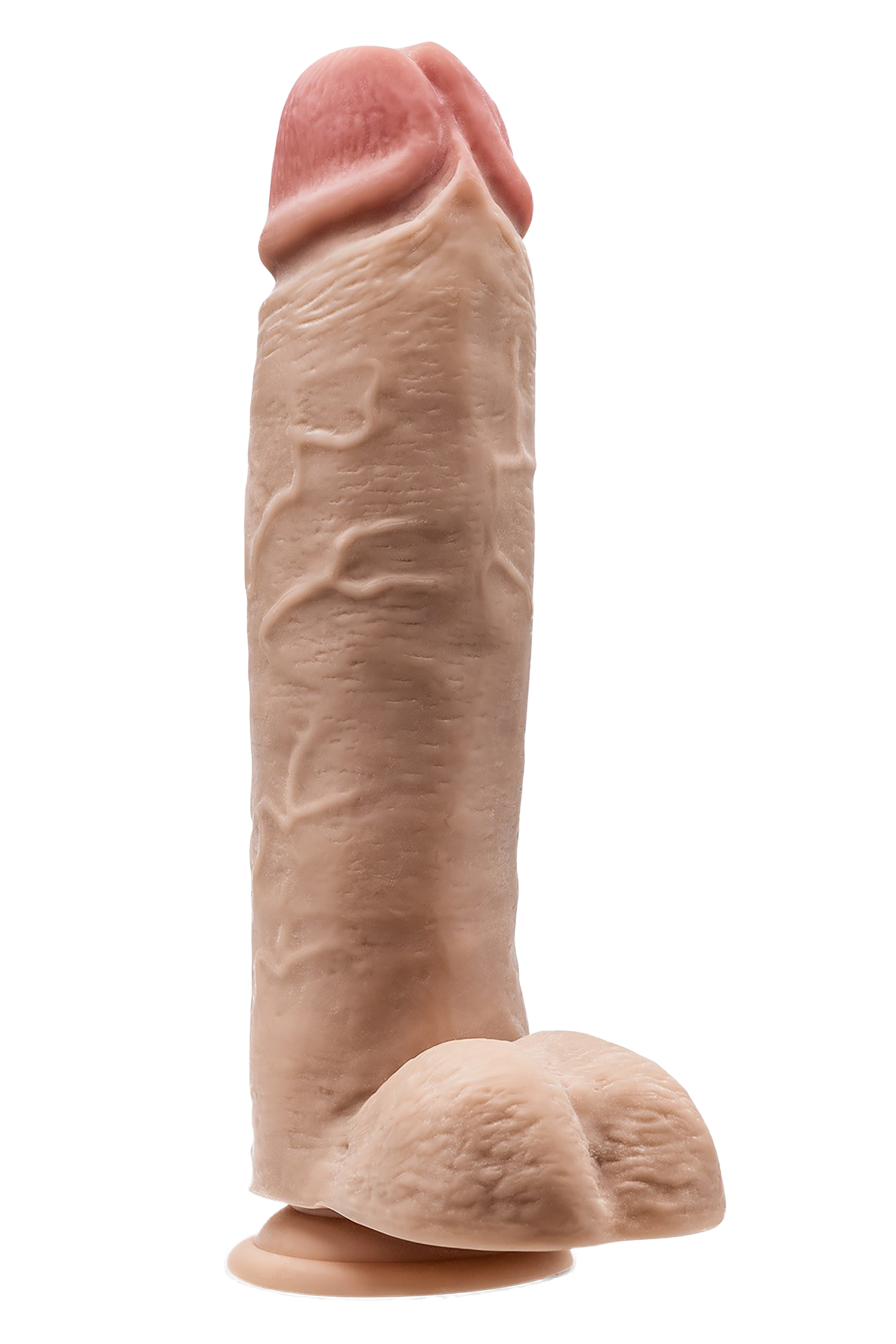 DR. SKIN MR. MISTER DILDO DA 10,5 POLLICI CON PALLE BEIGE