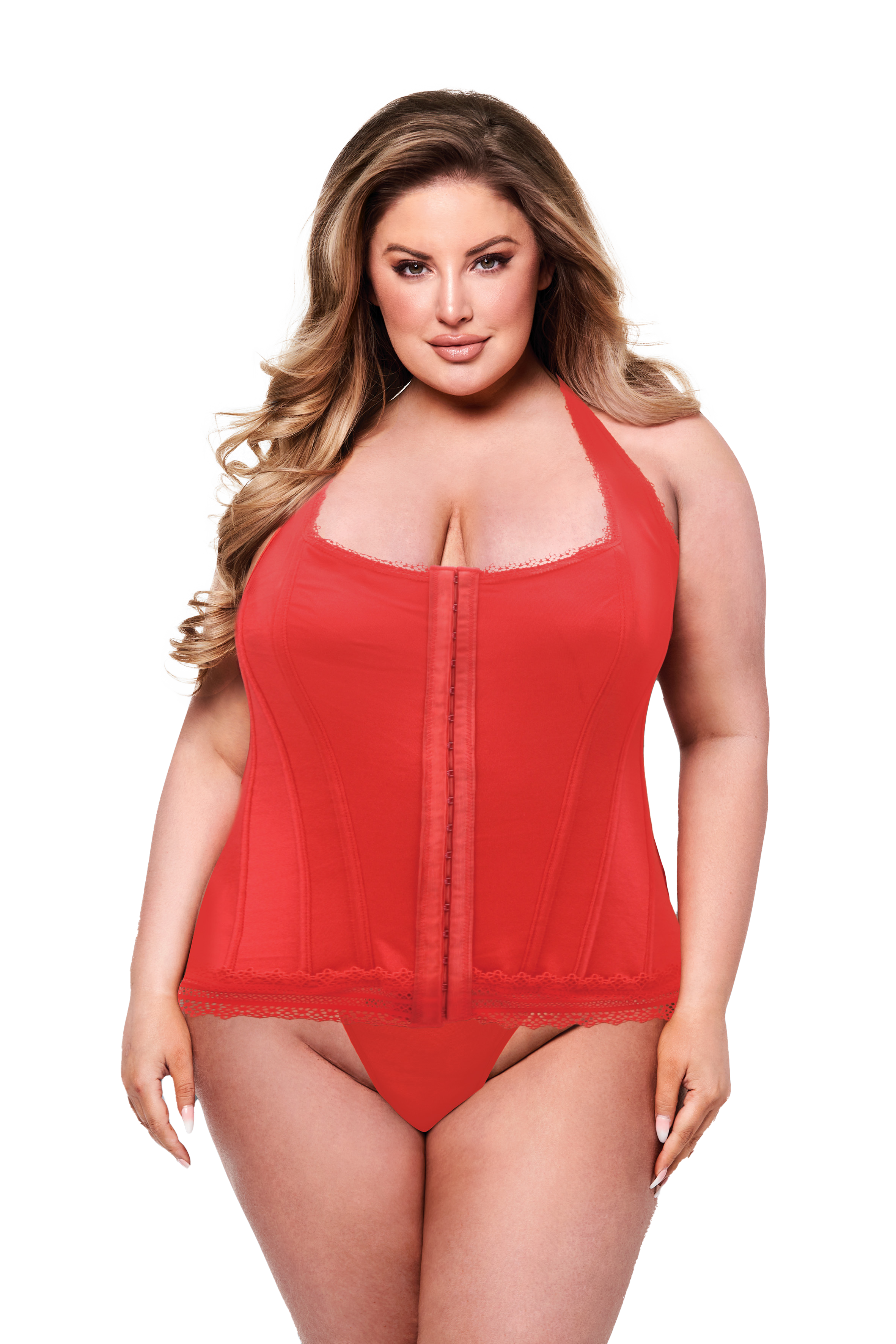 BACI BUSTIER RED