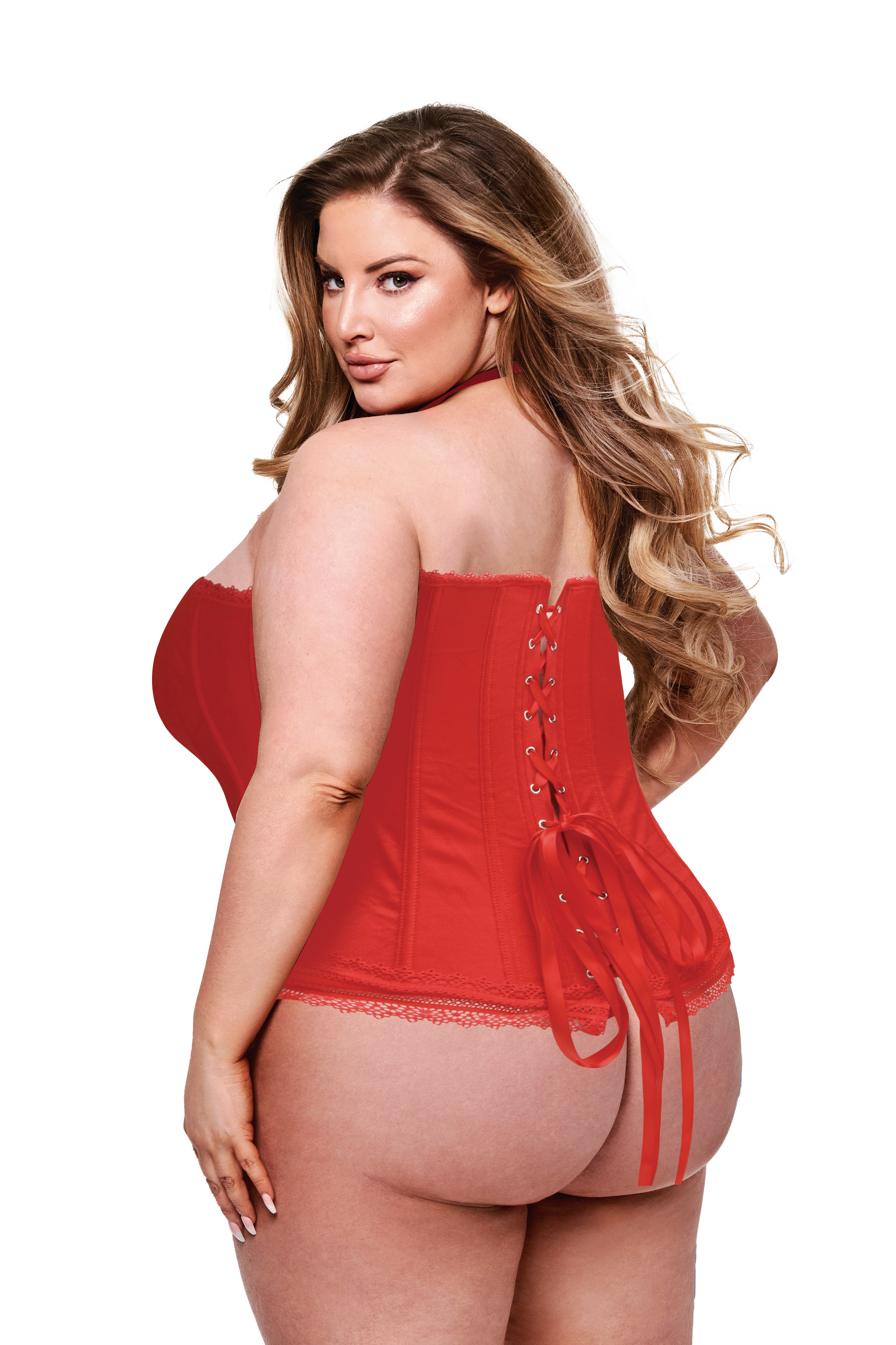 BACI BUSTIER RED
