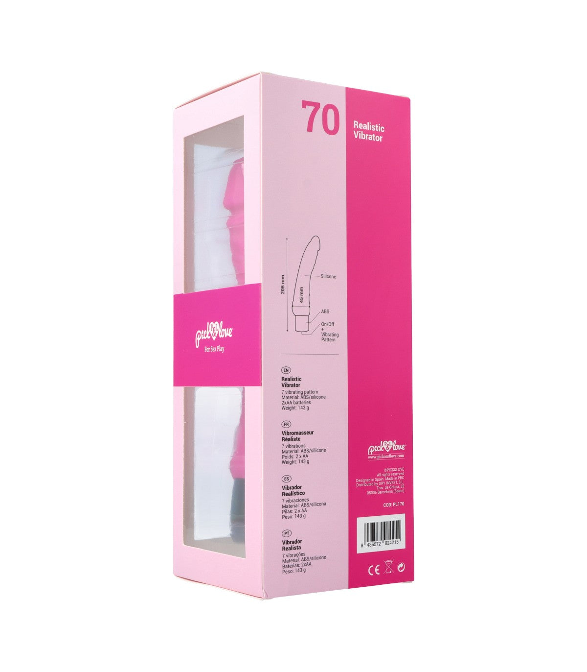 Nº 70 VIBRATORE REALISTICO ROSA