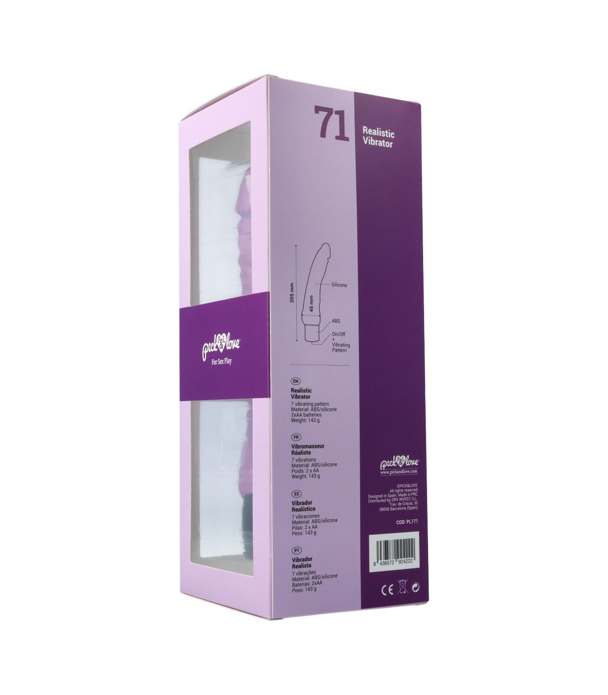 Nº 71 VIBRATORE REALISTICO VIOLA