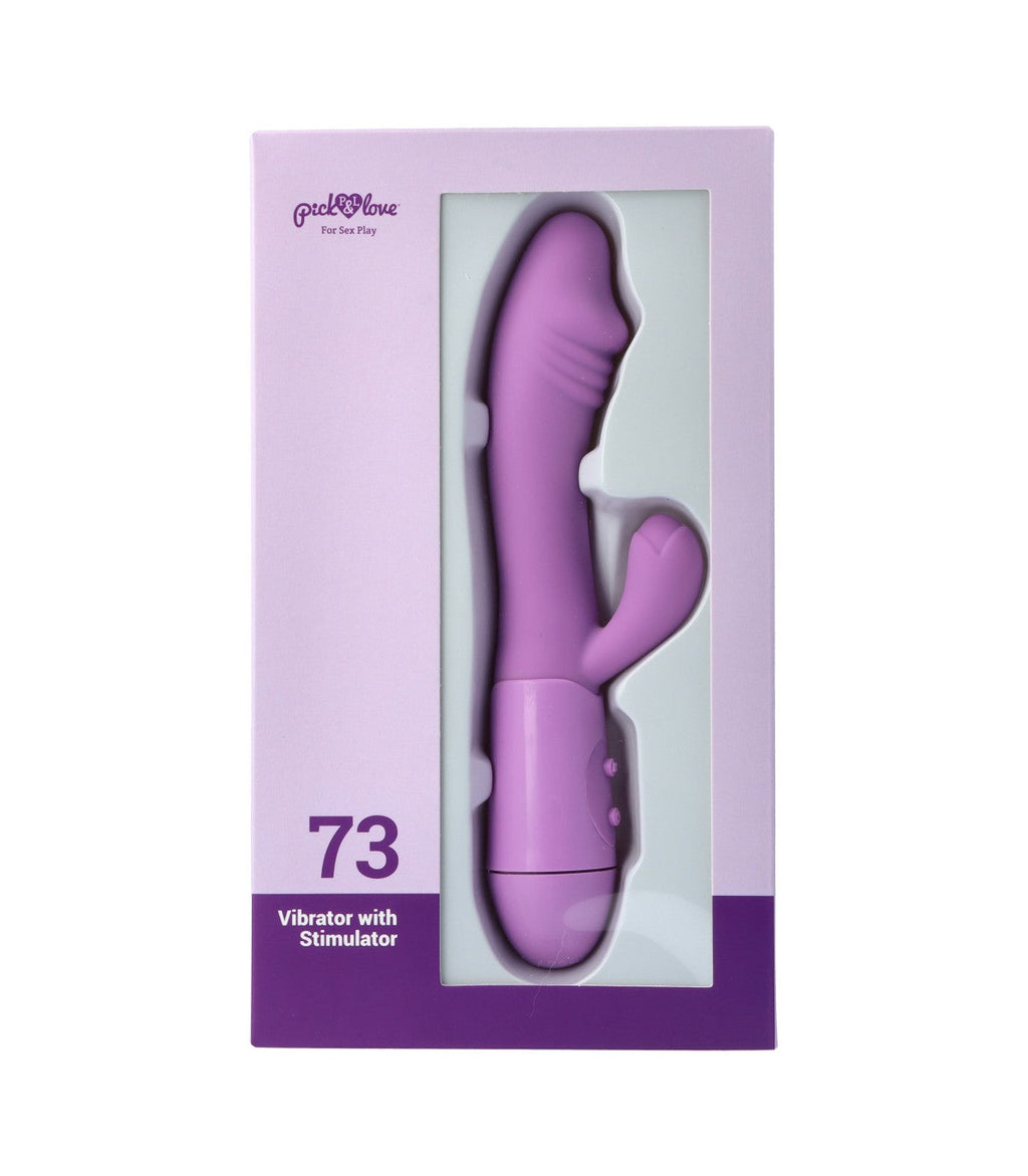 Nº 73 VIBRATORE CON STIMOLATORE VIOLA