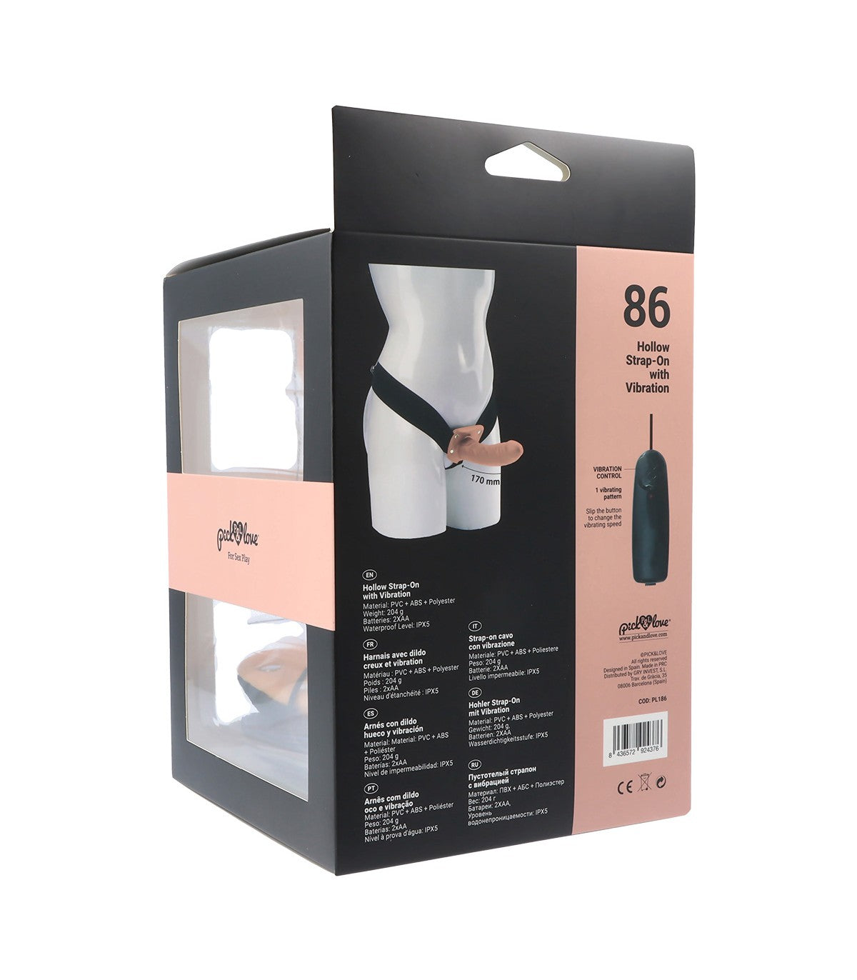 Nº 86 IMBRACATURA HOLLOW FLESH 17 CM CON VIBRAZIONE