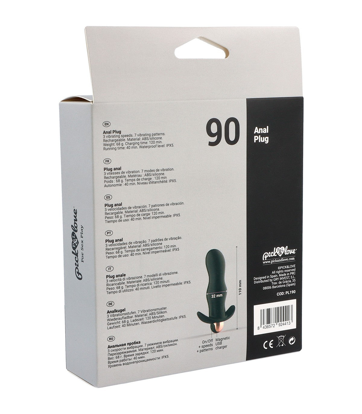 Plug anale ricaricabile n. 90