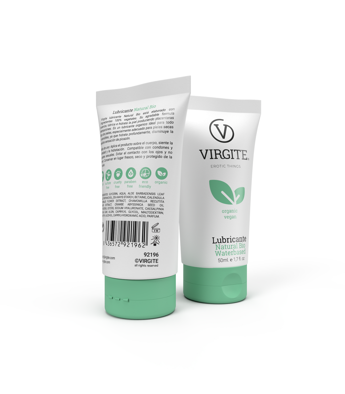 LUBRIFICANTE ORGANICO A BASE D'ACQUA 50 ML