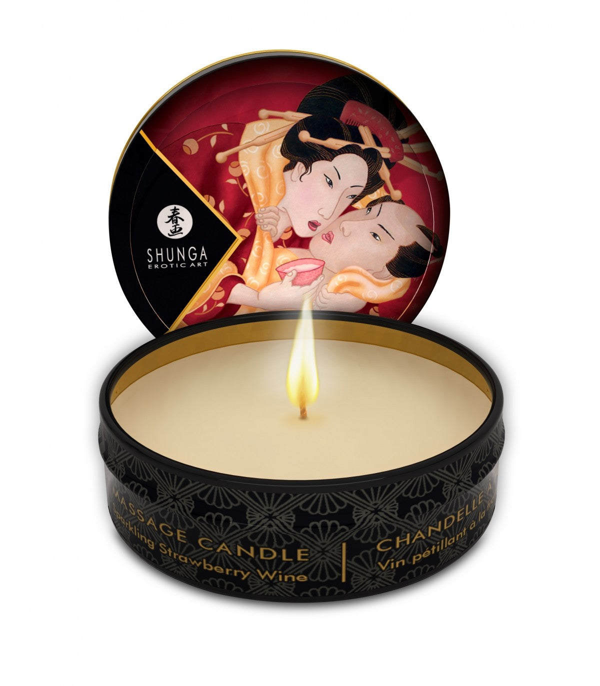 Candela da massaggio allo champagne e fragola 30 ml