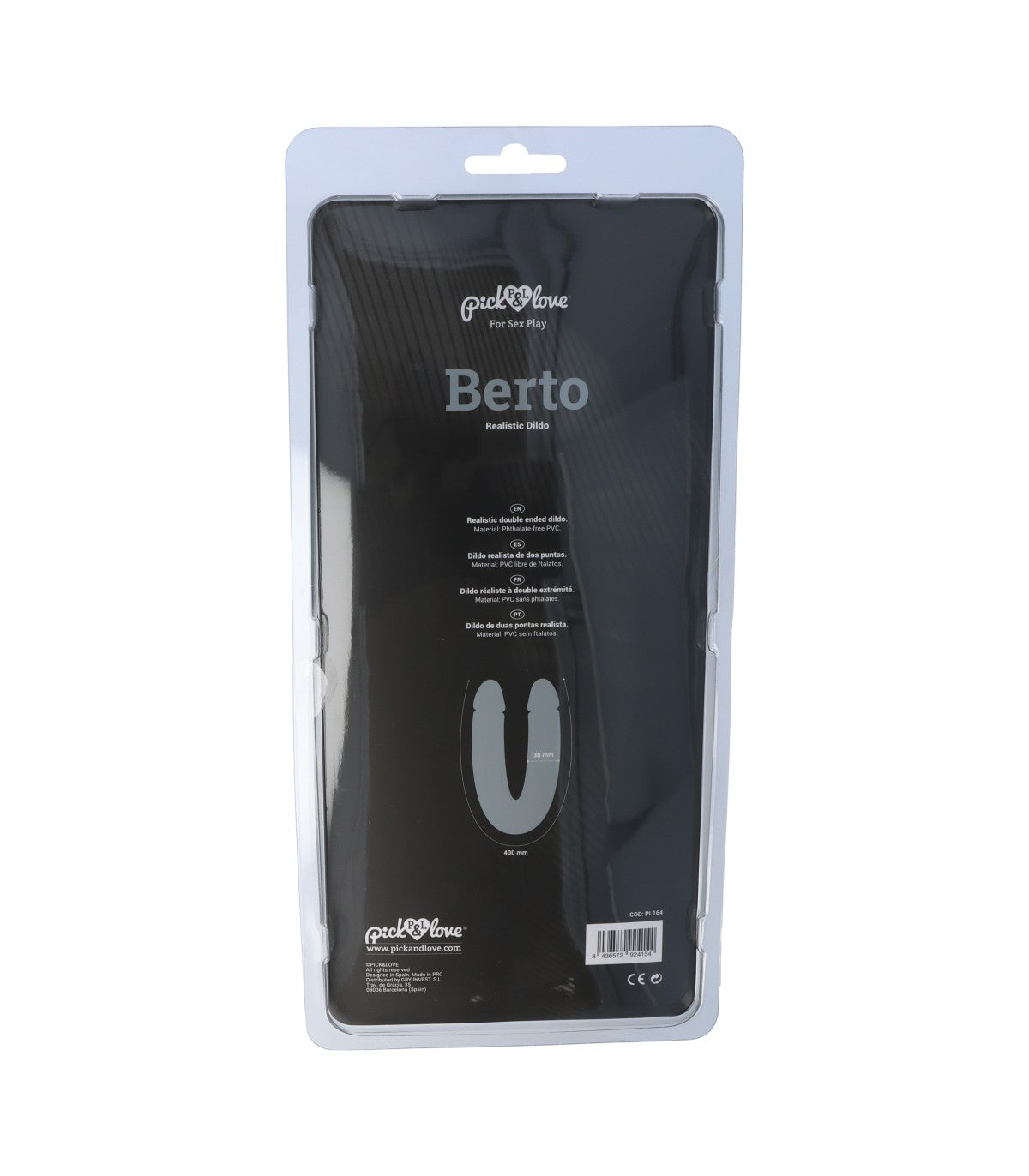 BERTO DOPPIO PENE REALISTICO 40 CM
