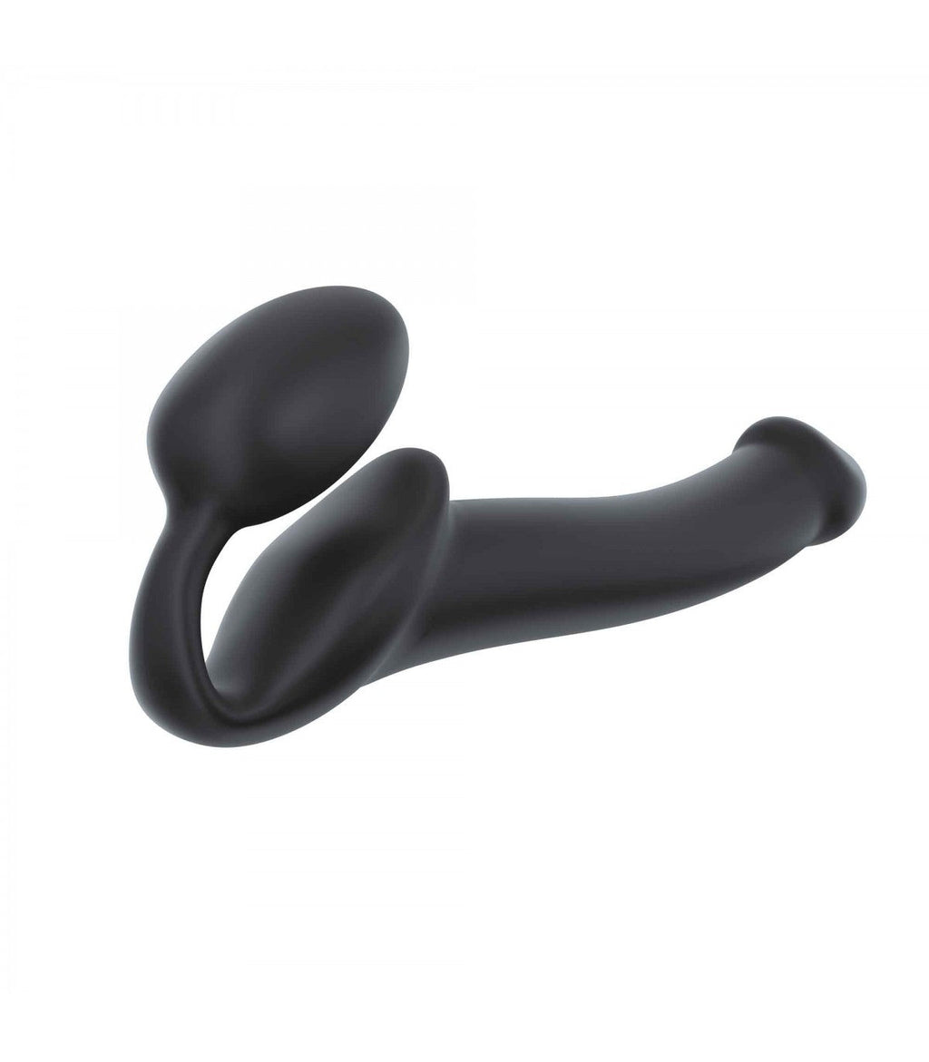 IMBRACATURA DILDO STRAP-ON FLESSIBILE MORBIDO SILICONE NERO M