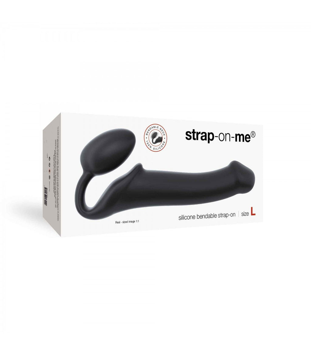 IMBRACATURA DILDO STRAP-ON FLESSIBILE MORBIDO SILICONE NERO L